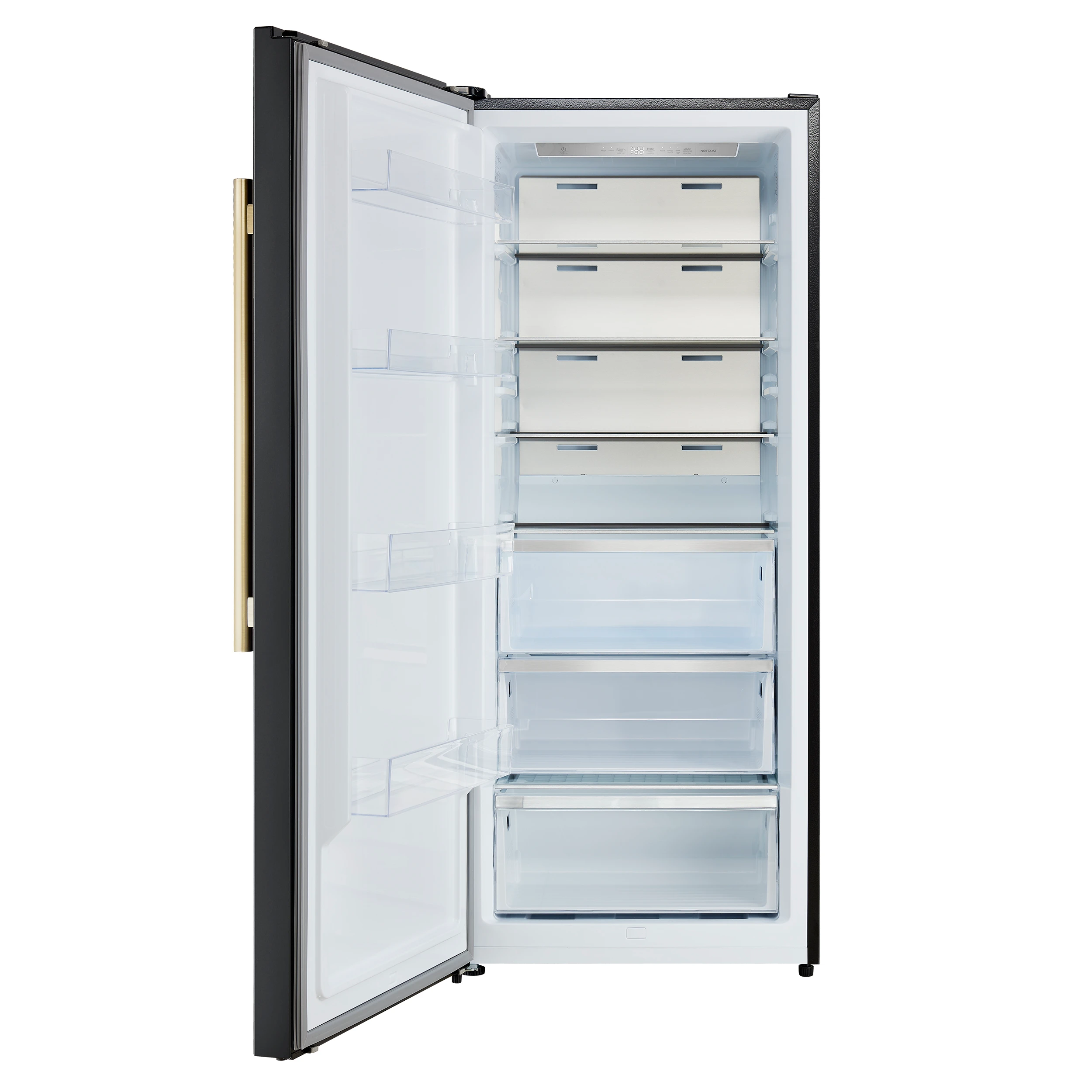 Maderno 28-Inch Convertible Upright Freezer/Refrigerator in with Antique Brass Handle, 13.6 cu.ft., Left Swing FFFFD172228BLKLS