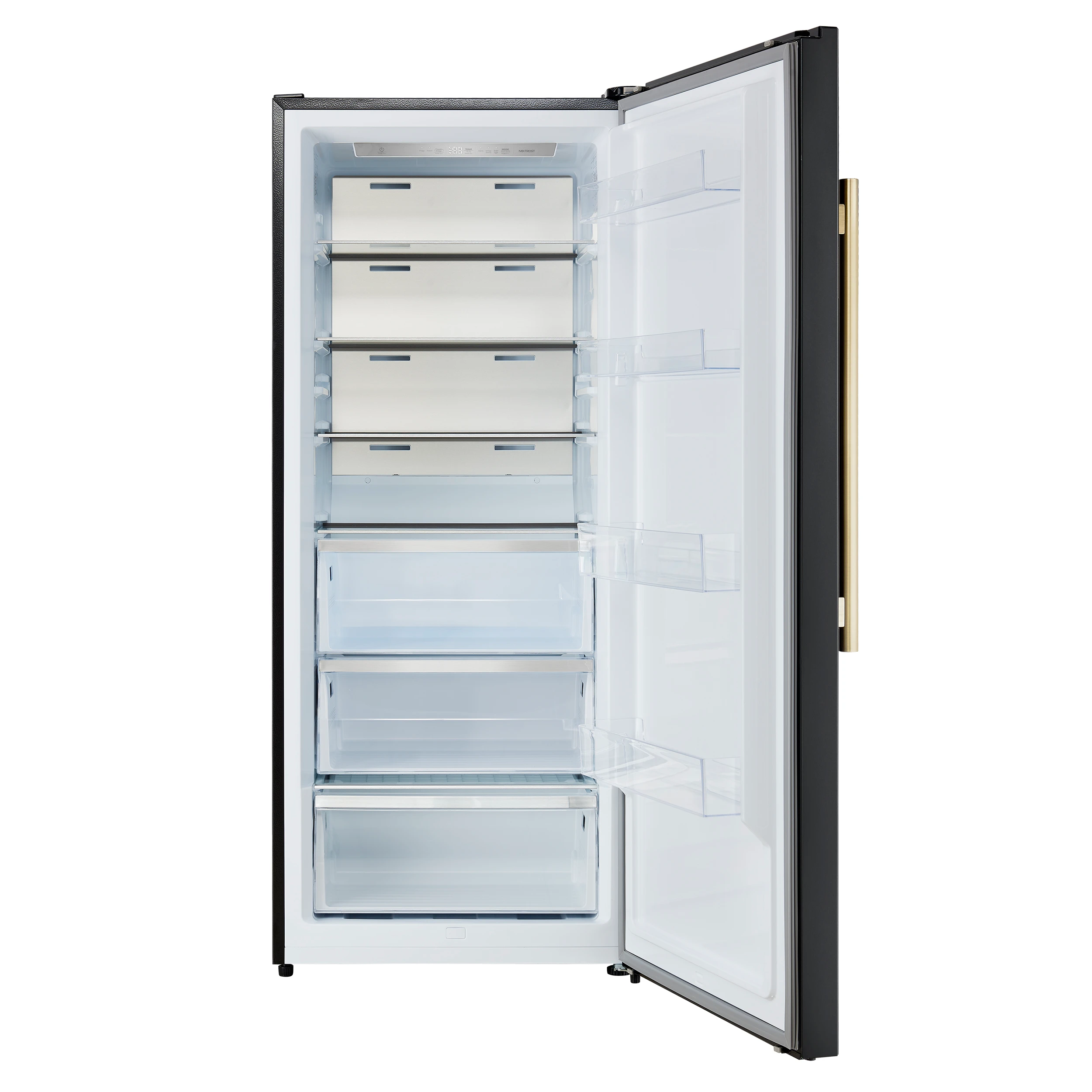 Maderno 28-Inch Convertible Freezer/Refrigerator in with Antique Brass Handle, 13.6 cu.ft. Right Swing FFFFD172228BLKRS