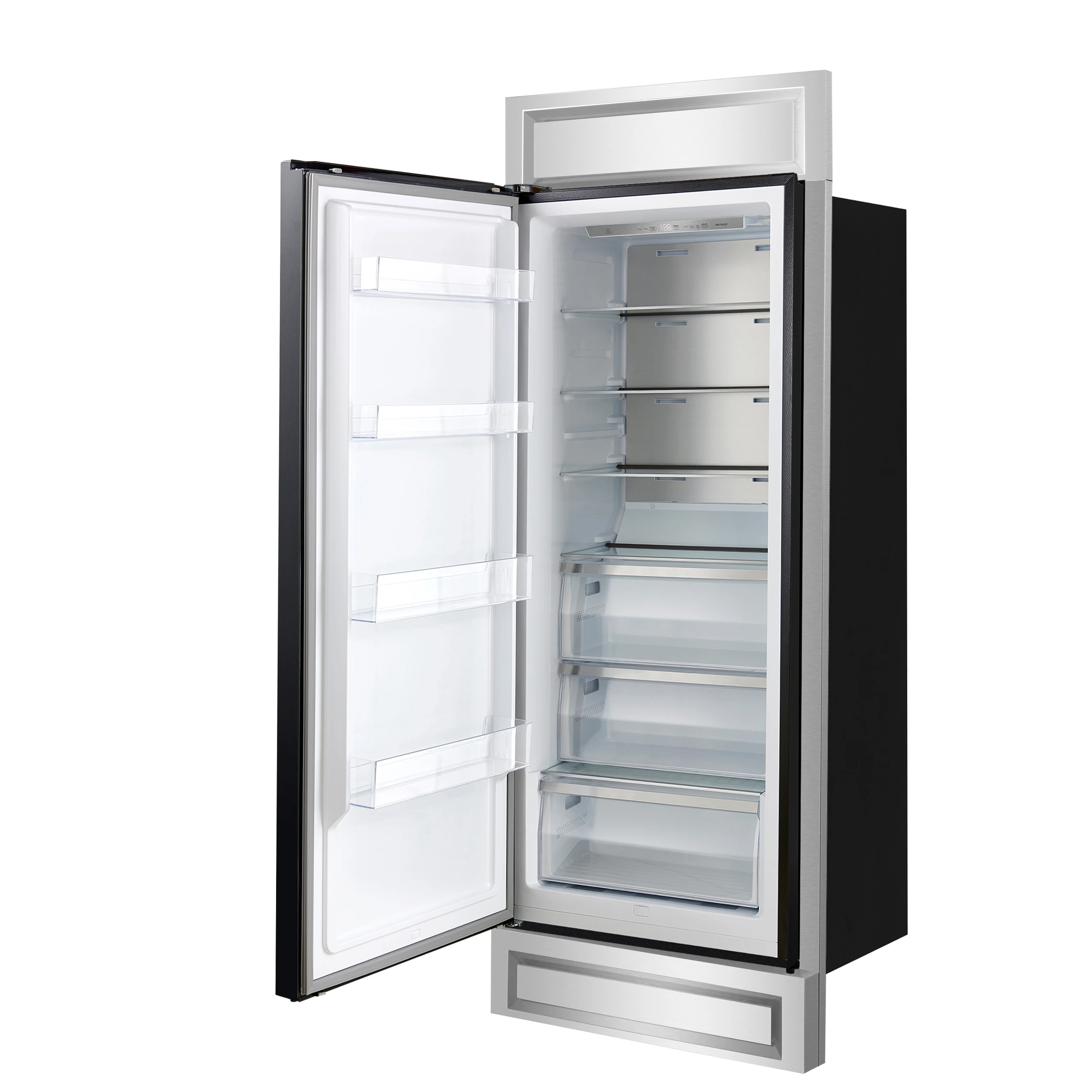 Maderno 28-Inch Built-In Convertible Refrigerator in with Antique Brass, 13.6 cu.ft, Left Swing, Decorative Grill, ENERGY STAR Certified FFFFD172232LMGBLK