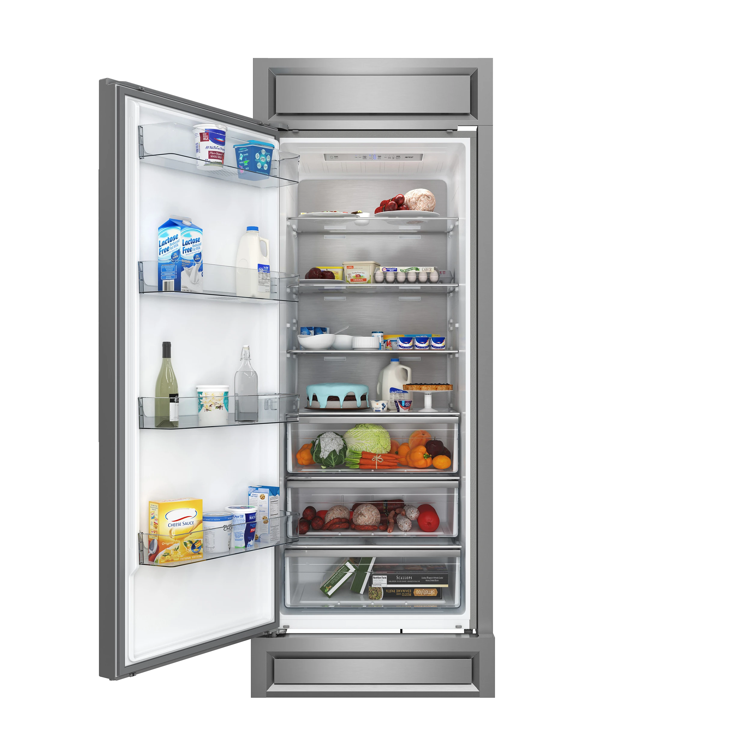 Maderno 28-Inch Built-In Convertible Refrigerator, 13.6 cu.ft, Left Swing, Decorative Grill, ENERGY STAR Certified FFFFD172232LS