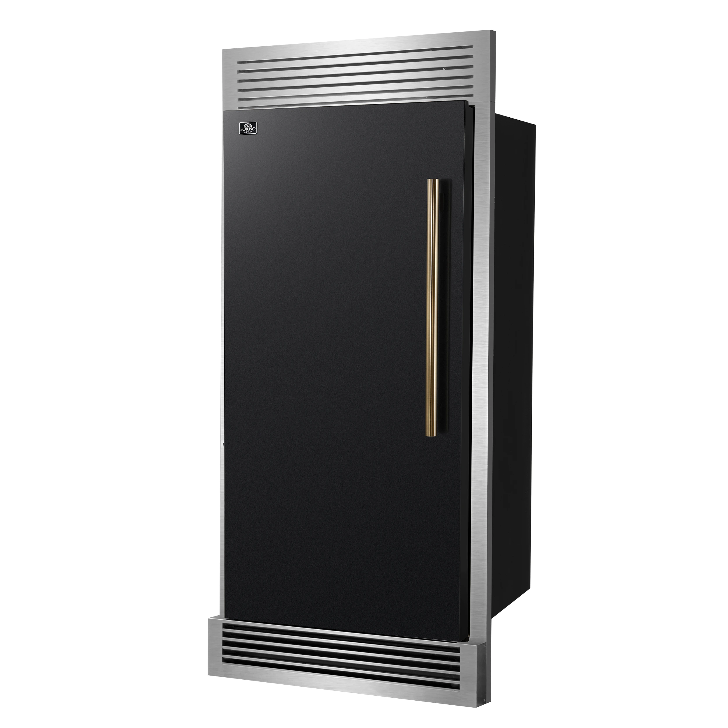 Maderno 28" Built-In Convertible Refrigerator in , 13.6 cu.ft. Left Swing with Decorative Grill - 32" Wide FFFFD172232LSGBLK