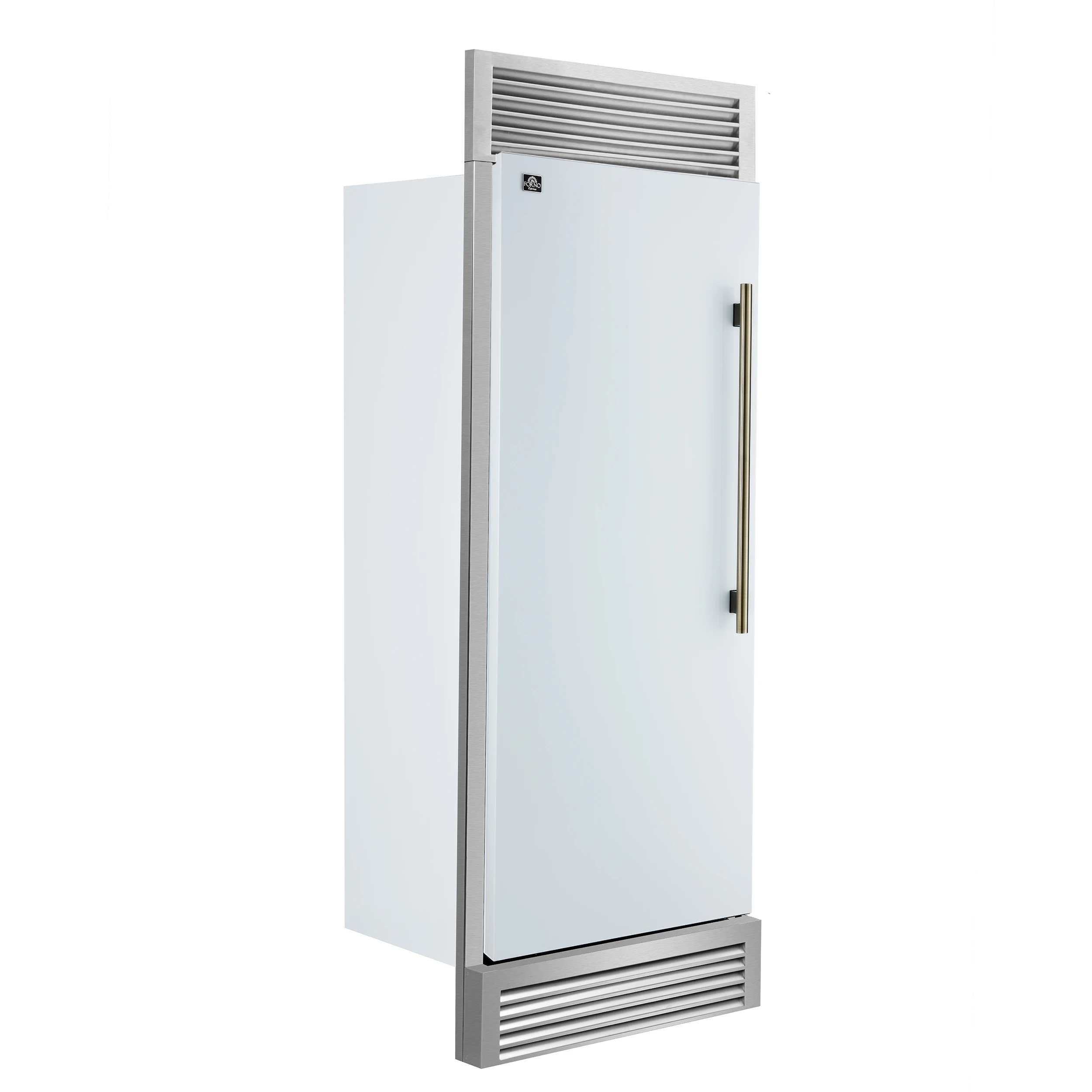 Maderno 28" Built-In Convertible Refrigerator in , 13.6 cu.ft. Left Swing with Decorative Grill - 32" Wide FFFFD172232LSGWHT