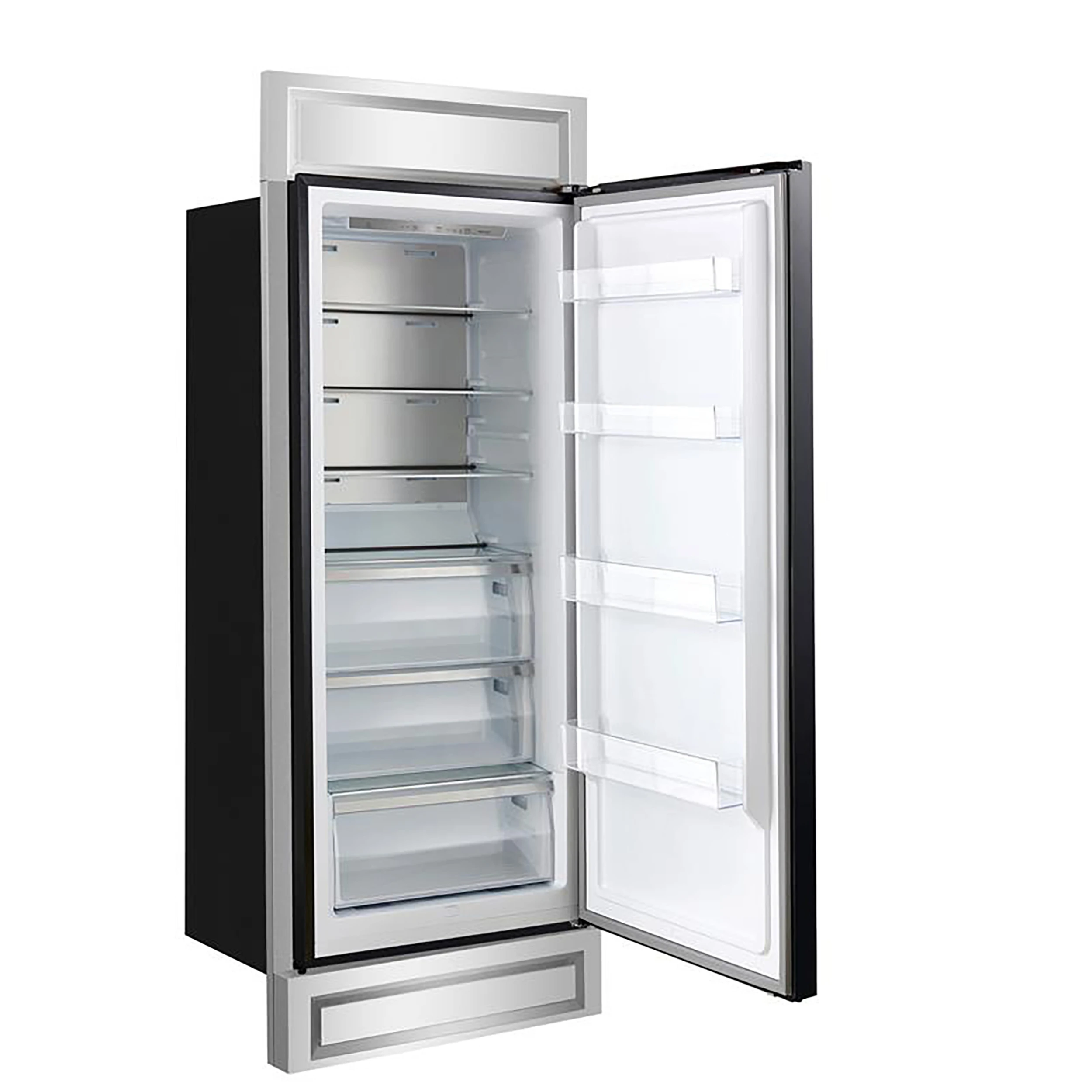 Maderno 28-Inch Built-In Convertible Refrigerator in with Antique Brass Handle, 13.6 cu.ft. Right Swing with Decorative Grill - 32-Inch Wide FFFFD172232RMGBLK