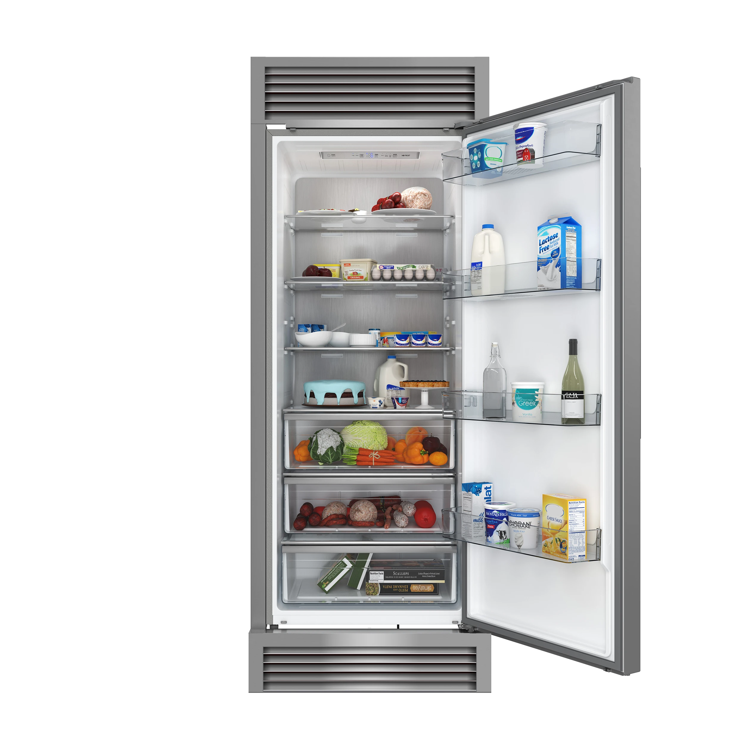 Maderno 28-Inch Built-In Convertible Refrigerator, 13.6 cu.ft, Right Swing, Decorative Grill, ENERGY STAR Certified FFFFD172232RSG