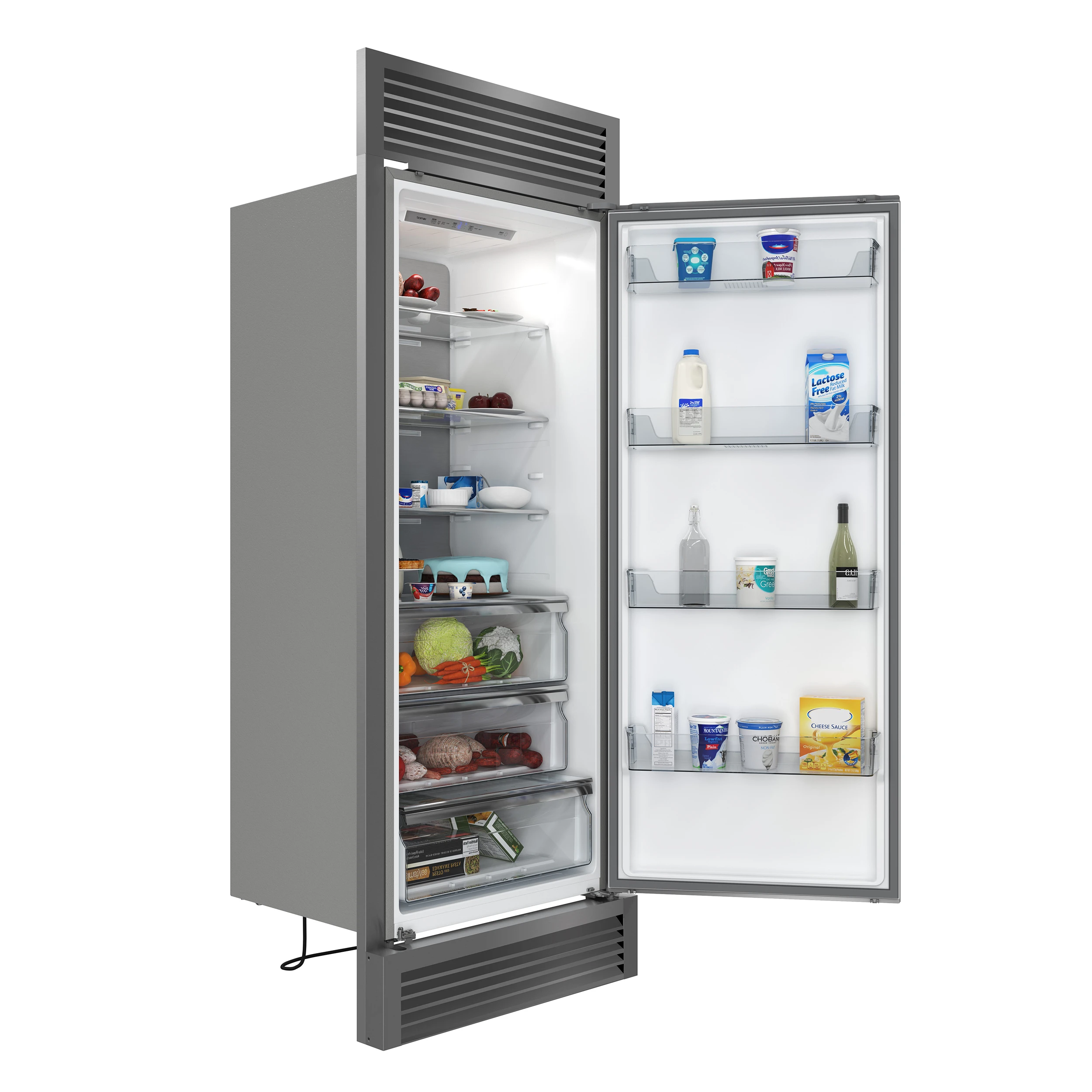 Maderno 28-Inch Built-In Convertible Refrigerator, 13.6 cu.ft, Right Swing, Decorative Grill, ENERGY STAR Certified FFFFD172232RSG