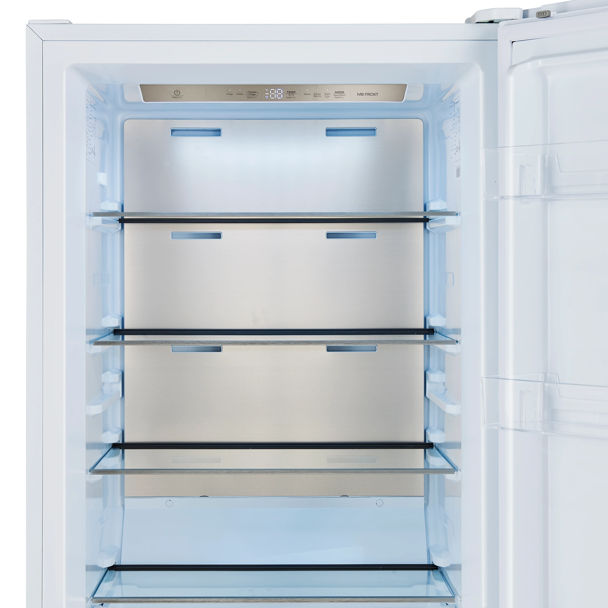 Maderno 28-Inch Built-In Convertible Refrigerator in White with Antique Brass Handle, 13.6 cu.ft. Right Swing with Decorative Trim - 32-Inch Wide FFFFD172232RSGWHT