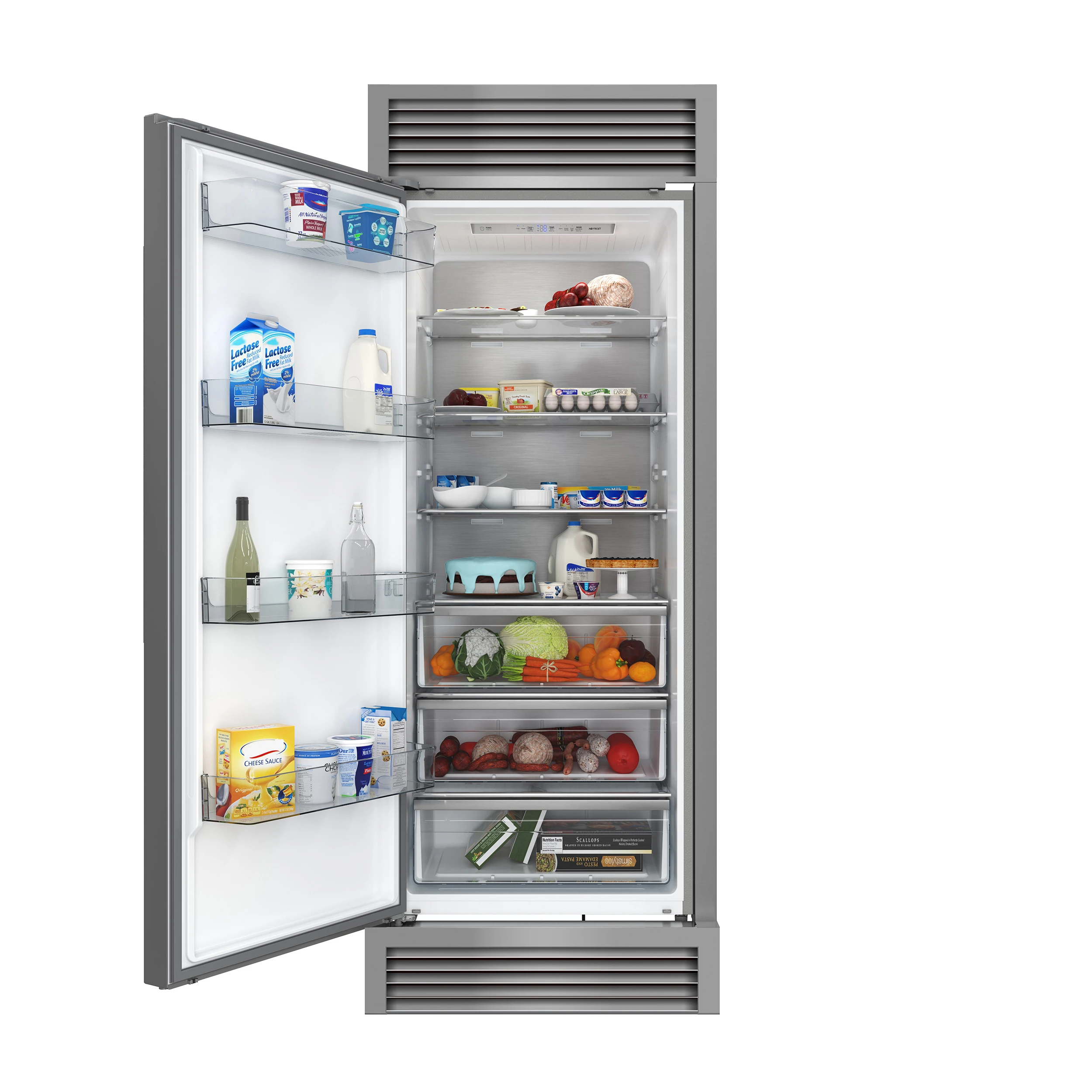 Maderno 2-28-Inch Wide Convertible Refrigerator/Freezer, Decorative Trim, 27.2 cu.ft, 84-Inch High, ENERGY STAR Certified FFFFD172260SG