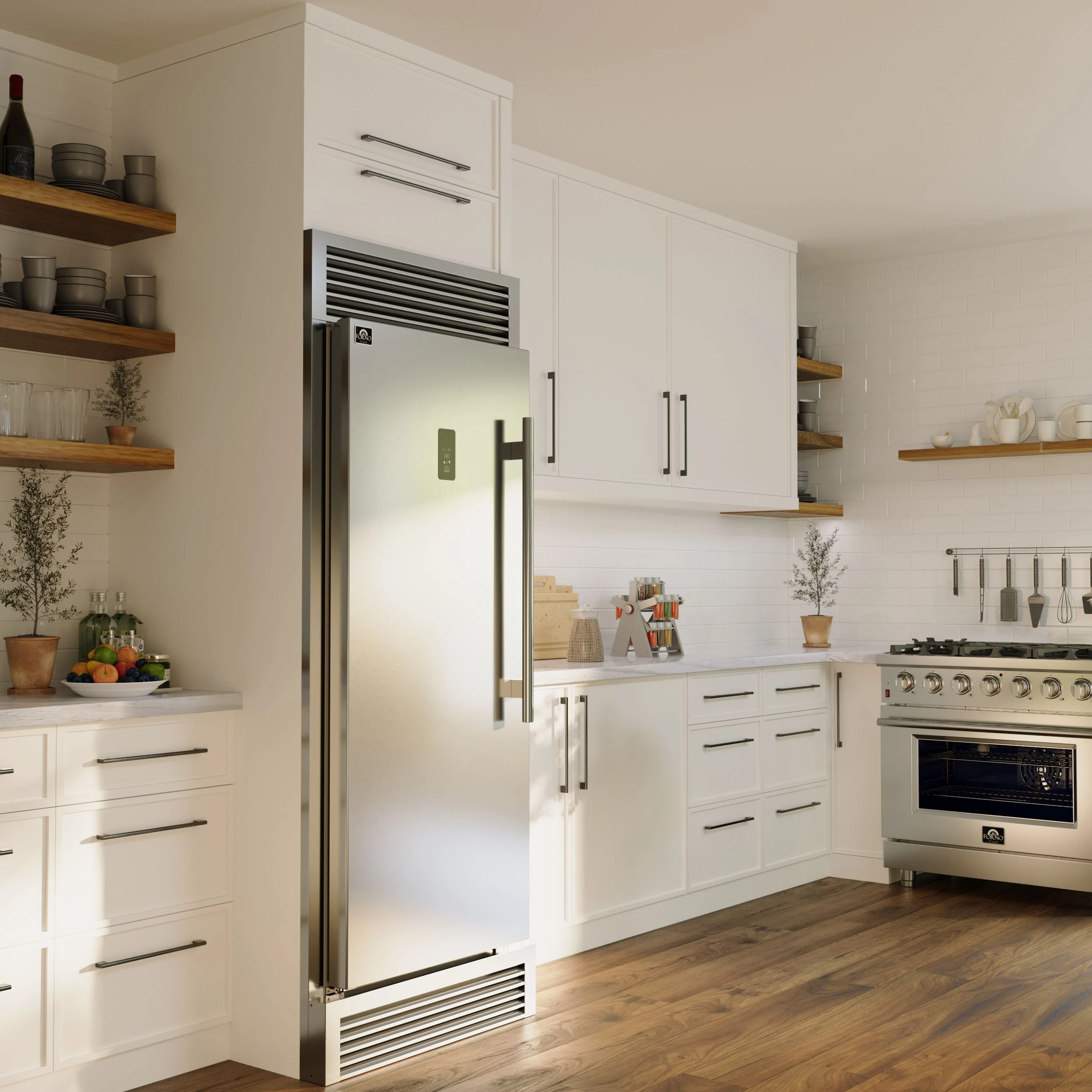 Fortezza 32 Inch Left-Swing Freezer with Standard Trim Grill, , with Automatic Ice Maker FFFFD173832LSG