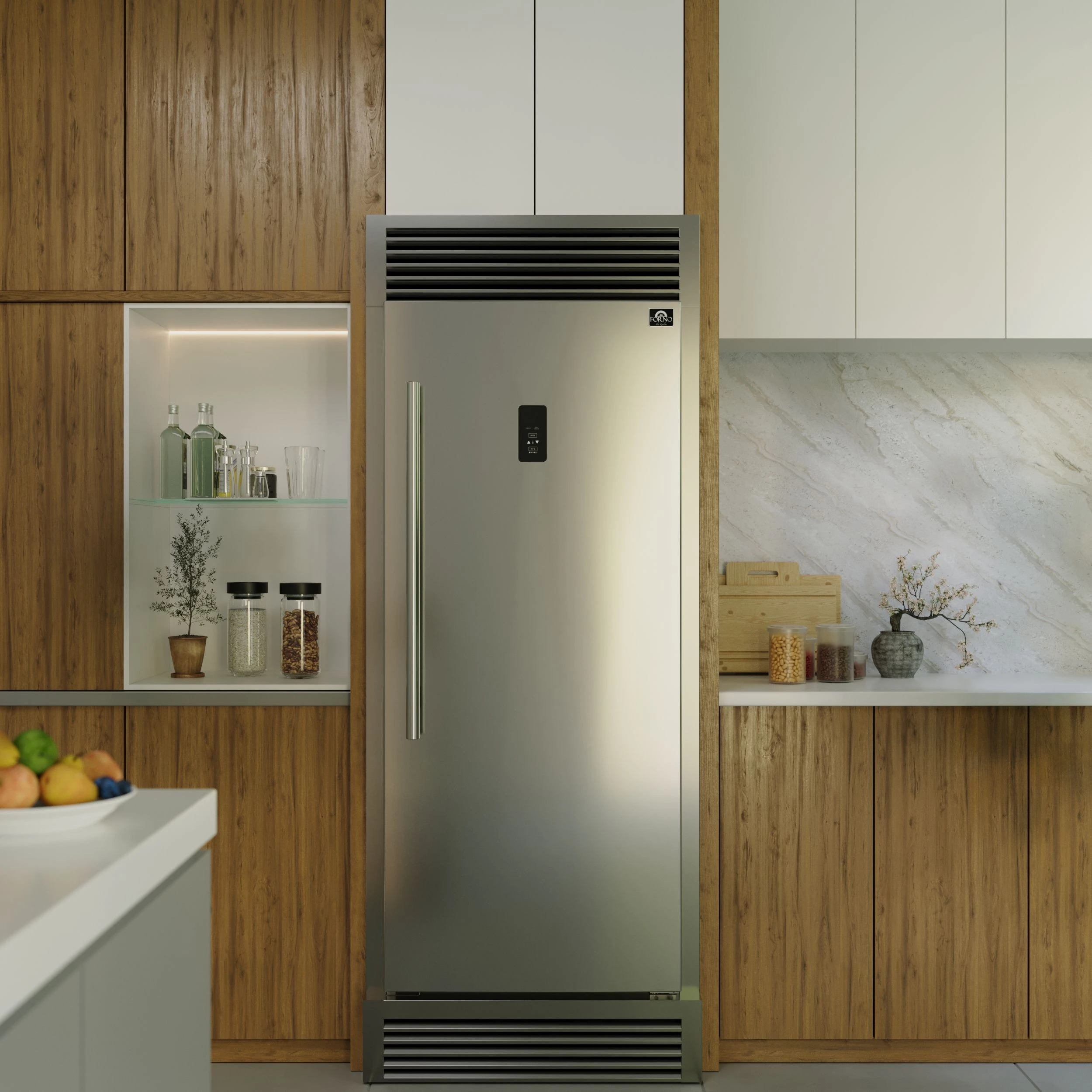 Fortezza 32 Inch Right-Swing Convertible Refrigerator/Freezer with Trim Grill, , Total No Frost FFFFD173832RSG