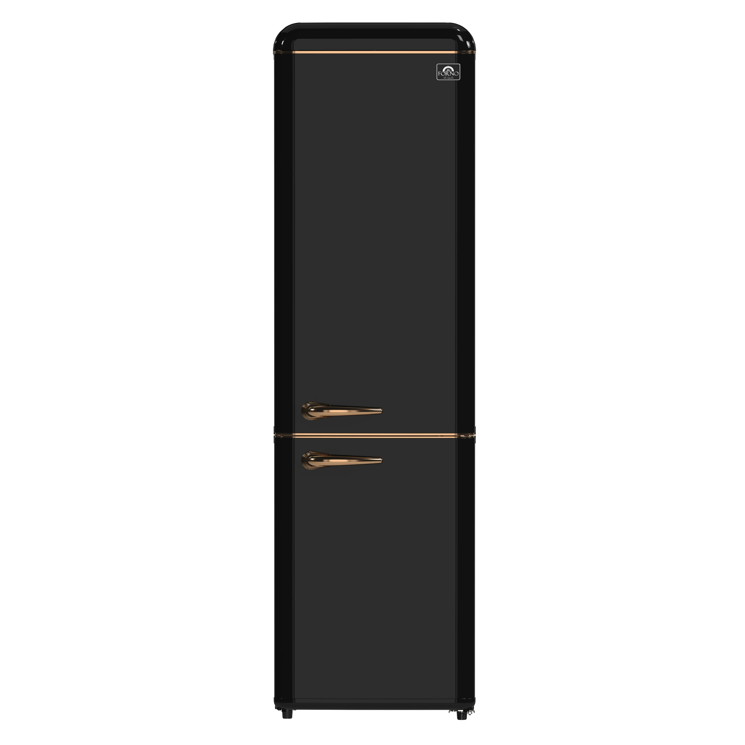 Storico 22-Inch Retro bottom freezer Fridge in , 9 cu.ft, copper-tone handle FFFFD174522BLK