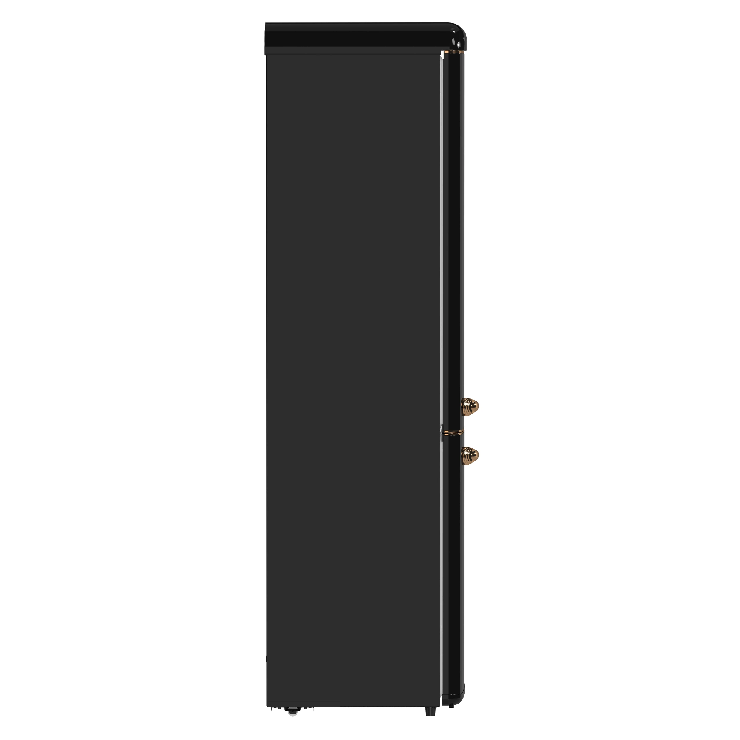 Storico 22-Inch Retro bottom freezer Fridge in , 9 cu.ft, copper-tone handle FFFFD174522BLK