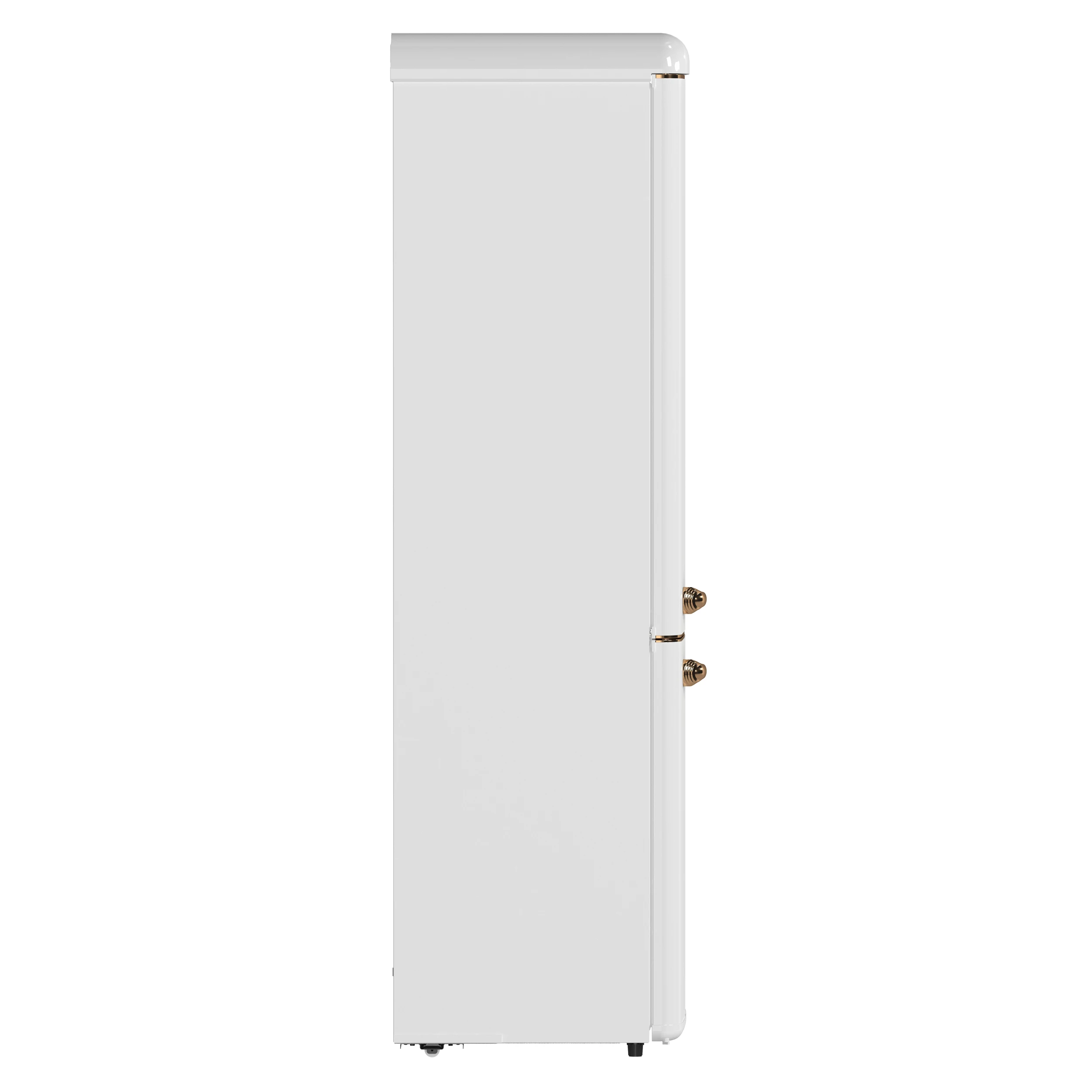 Storico 22-Inch Retro bottom freezer Fridge in , 9 cu.ft, copper-tone handle FFFFD174522WHT