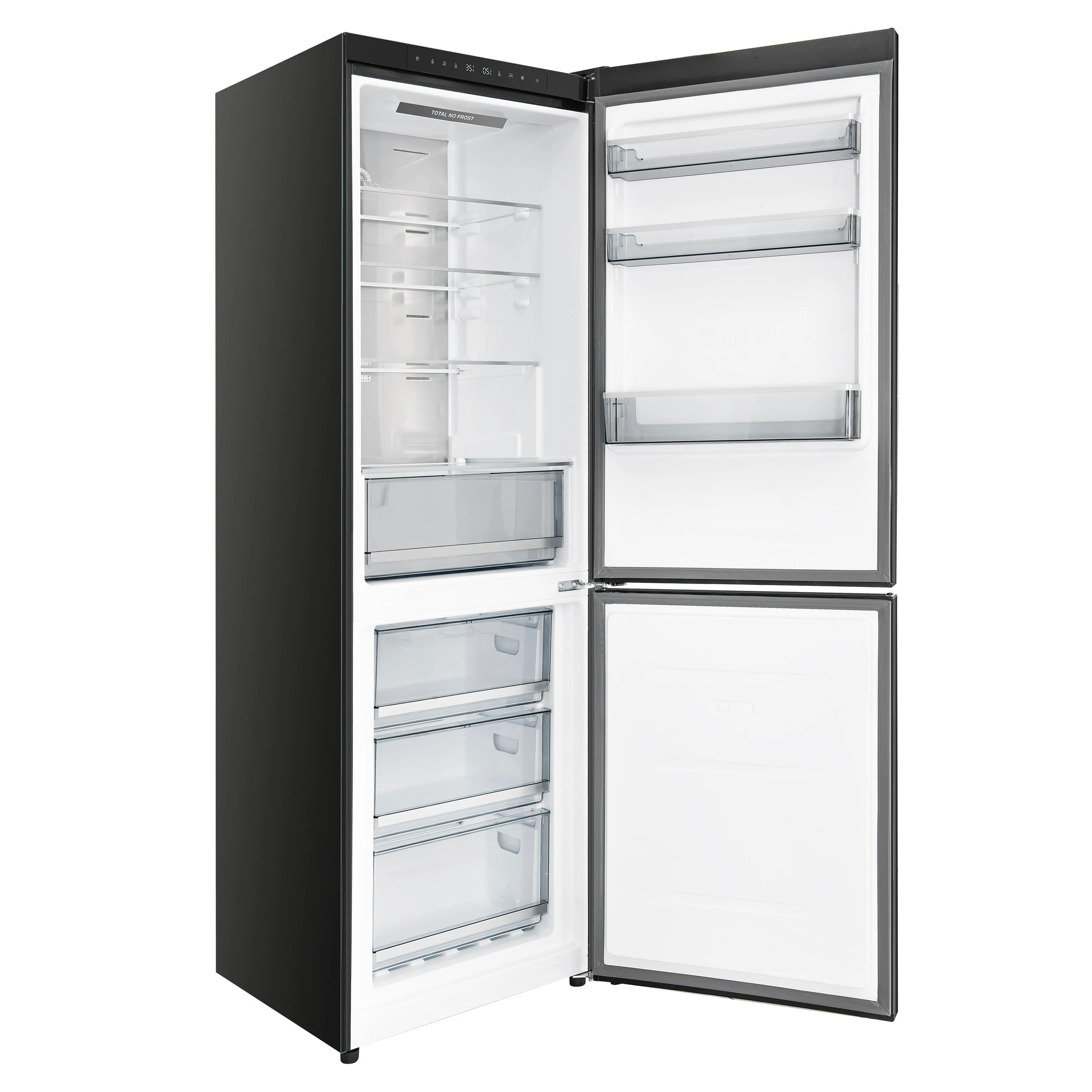 Custodia 24" Bottom Freezer, 10.3 cf., Right Swing, Total No frost, , Antique Brass handles FFFFD176624BLKRS
