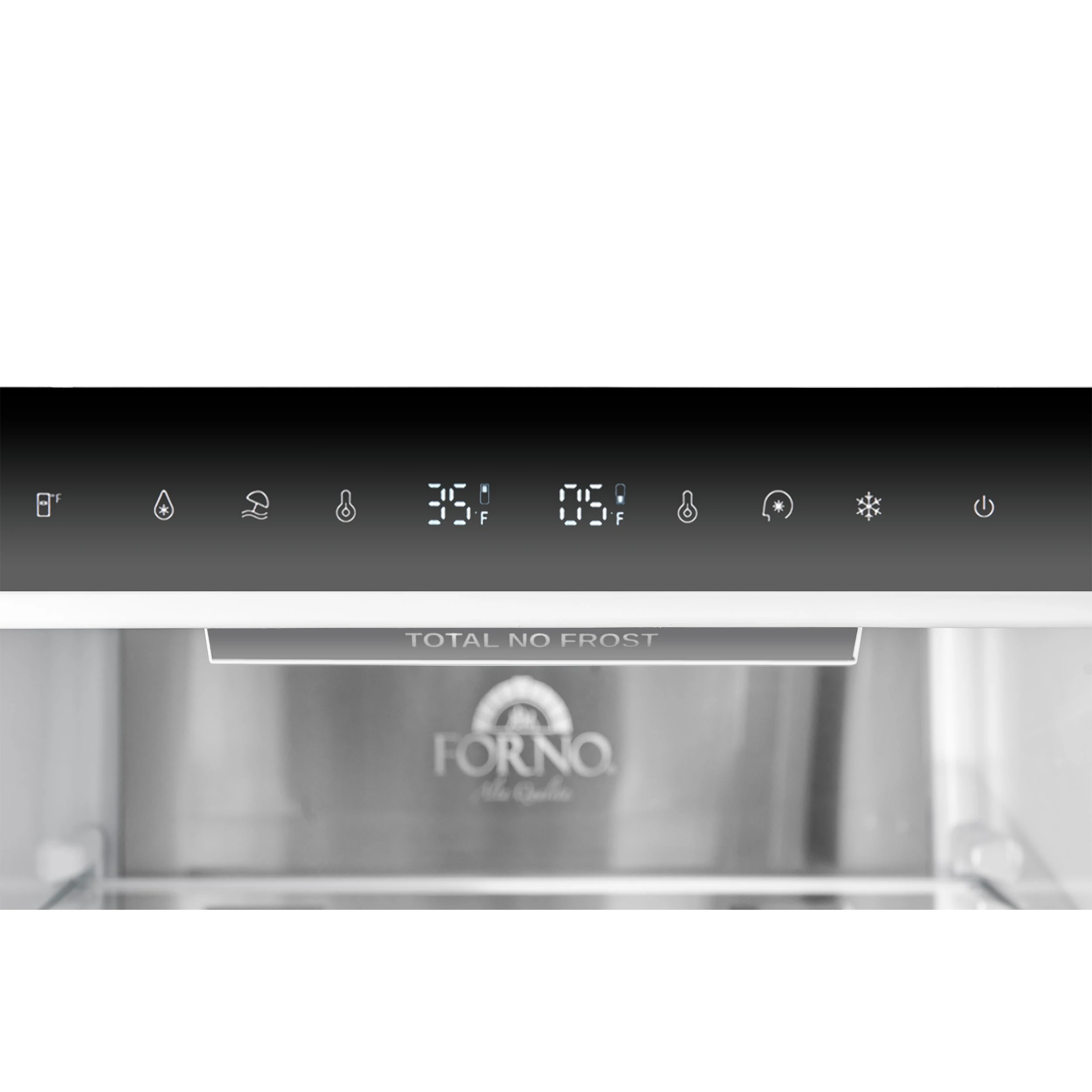 Custodia 24" Bottom Freezer, 10.3 cf., Right Swing, Total No frost, , Antique Brass handles FFFFD176624BLKRS