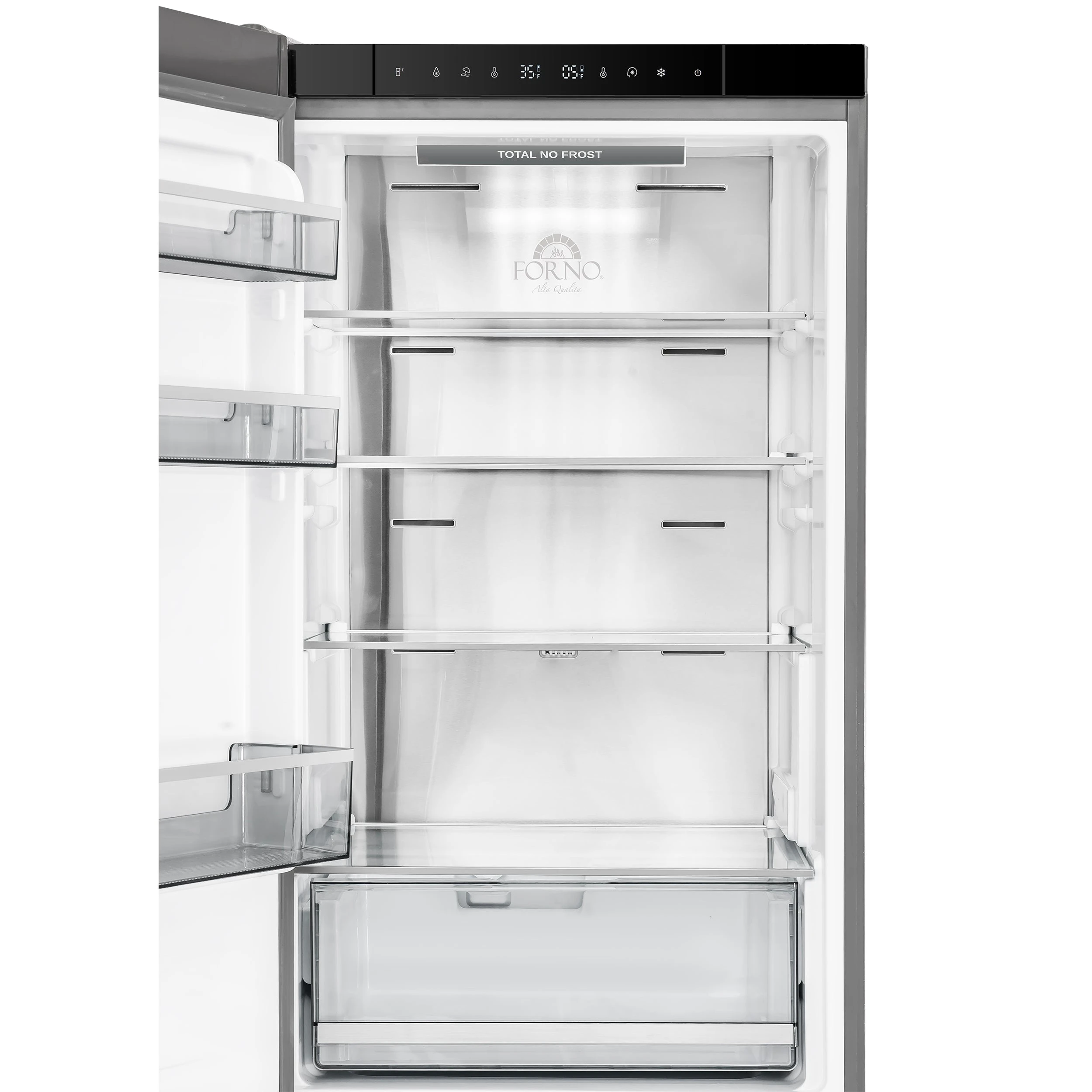 Custodia 24" Bottom Freezer, 10.3 cf., Left Swing, Ice Maker, Total No frost, handles FFFFD176624LS