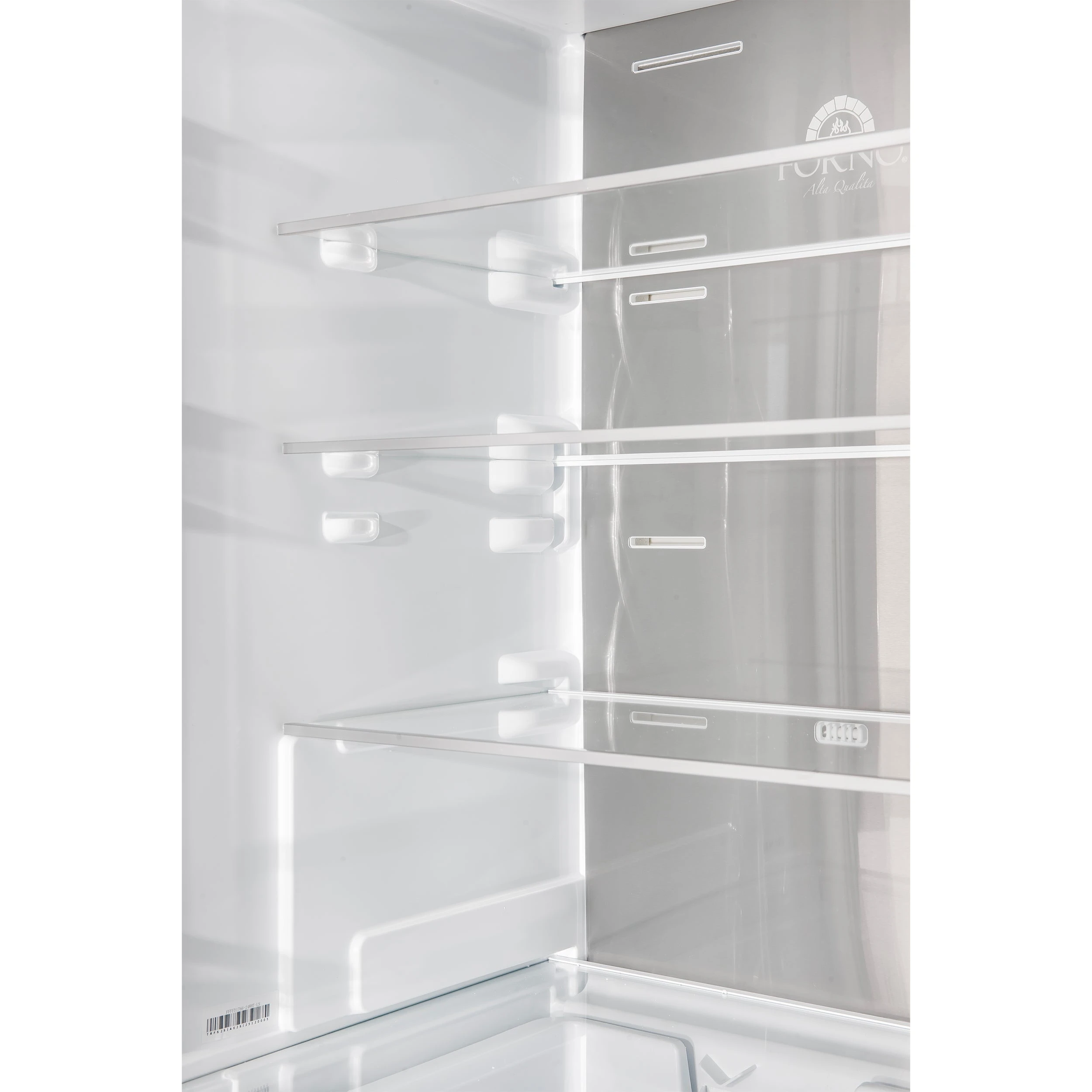 Custodia 24" Bottom Freezer, 10.3 cf., Left Swing, Ice Maker, Total No frost, , Antique Brass handles FFFFD176624WHTLS