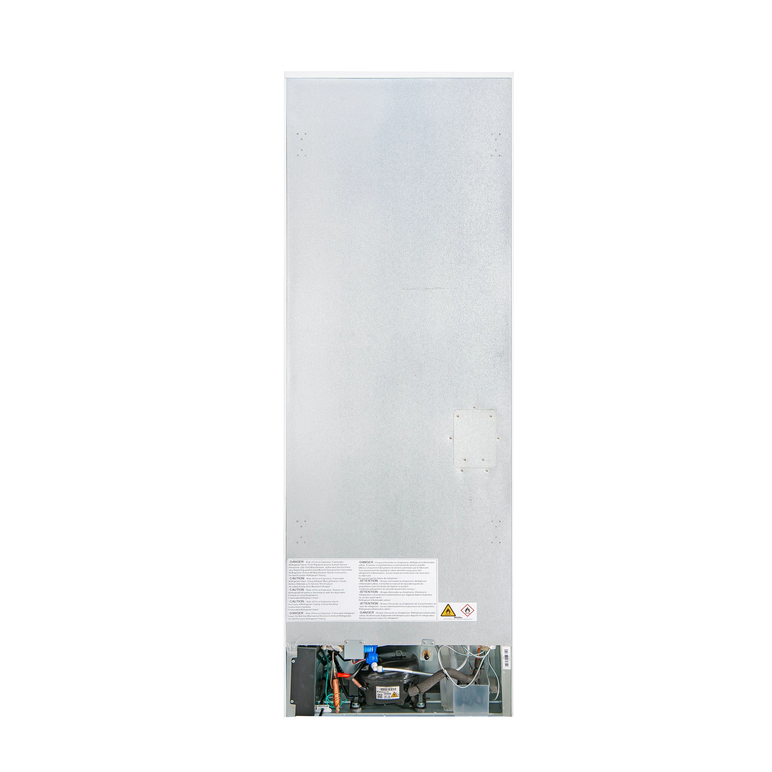 Custodia 24" Bottom Freezer, 10.3 cf., Left Swing, Ice Maker, Total No frost, , Antique Brass handles FFFFD176624WHTLS