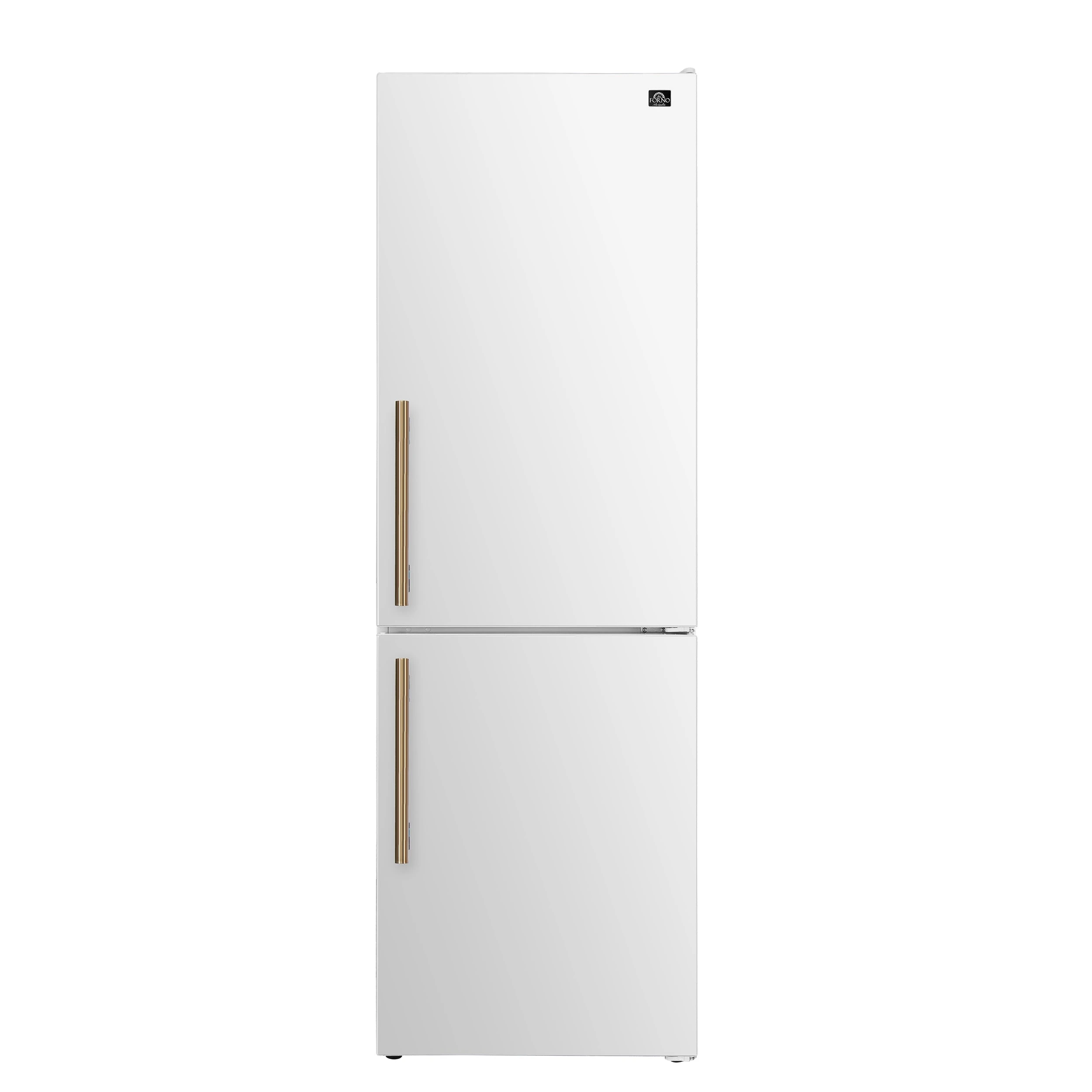 Custodia 24" Bottom Freezer, 10.3 cf., Right Swing, Total No frost, , Antique Brass handles FFFFD176624WHTRS