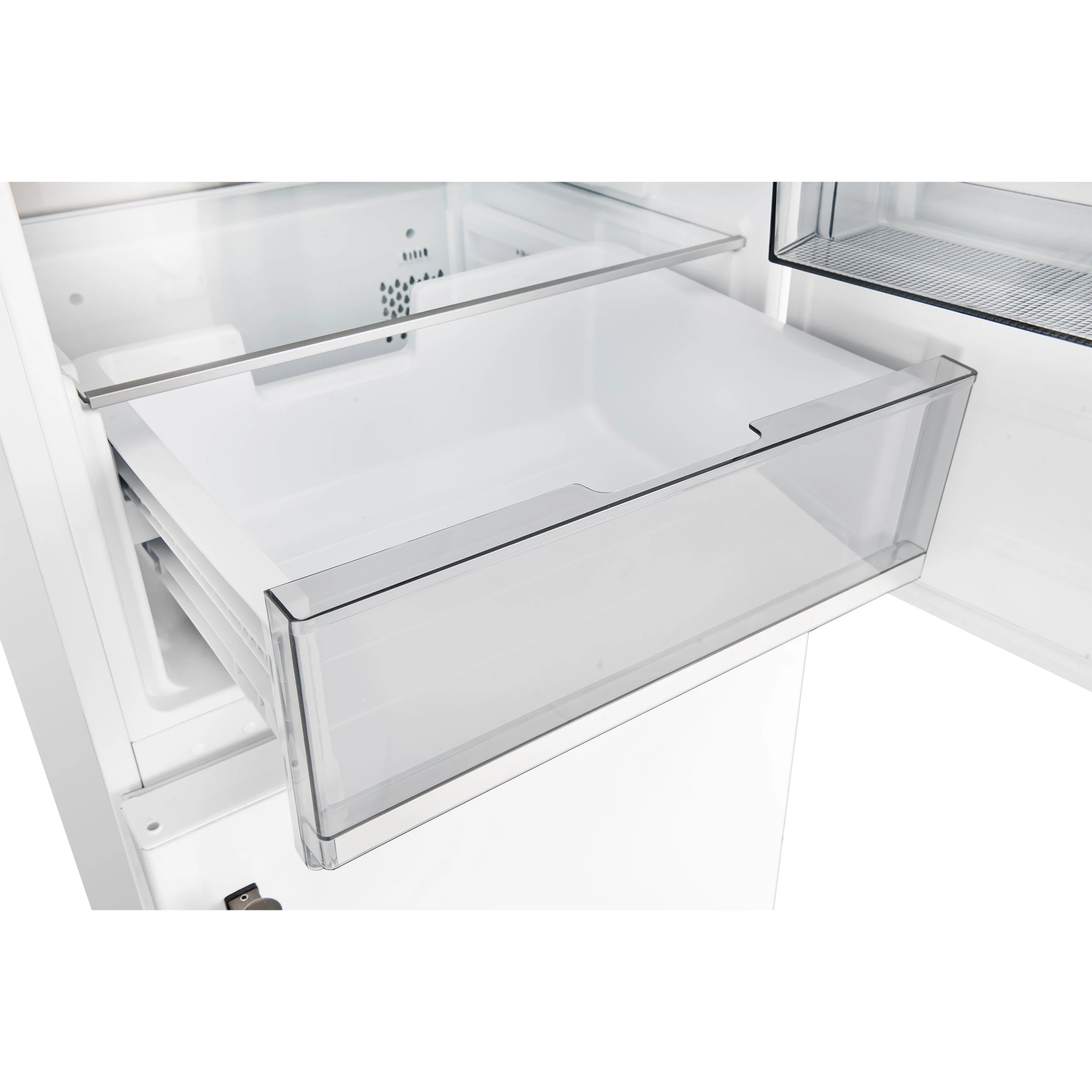 Custodia 24" Bottom Freezer, 10.3 cf., Right Swing, Total No frost, , Antique Brass handles FFFFD176624WHTRS