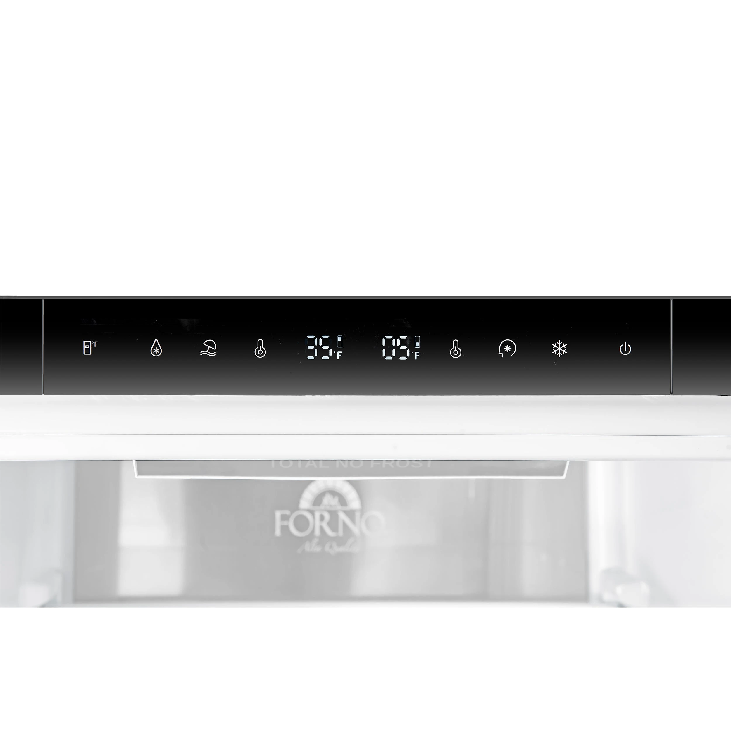 Custodia 24" Bottom Freezer, 10.3 cf., Right Swing, Total No frost, , Antique Brass handles FFFFD176624WHTRS