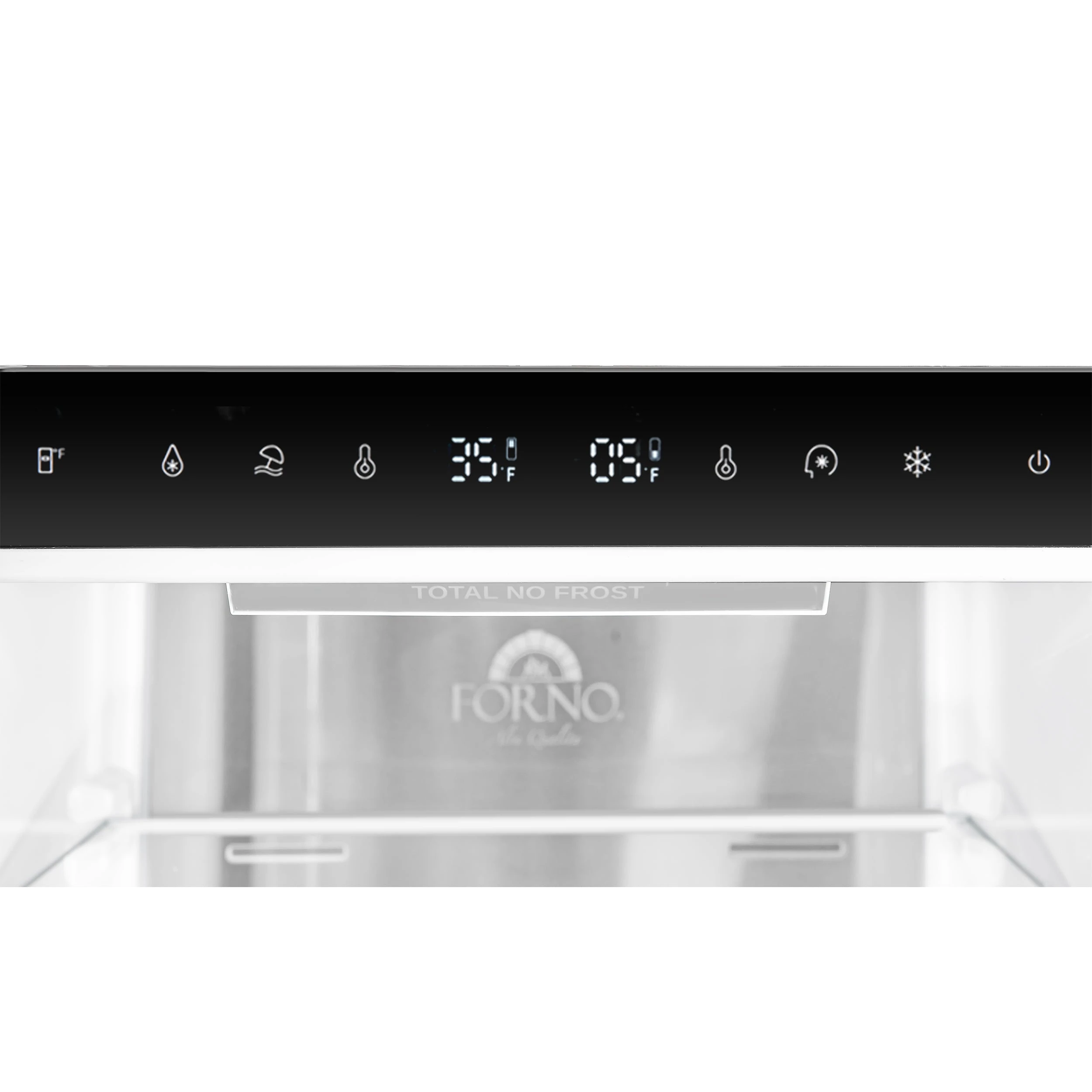 Custodia 48" Bottom Freezer combo, 20.6 cf., Ice Maker, Total No frost, , Antique Brass handles FFFFD176648BLK