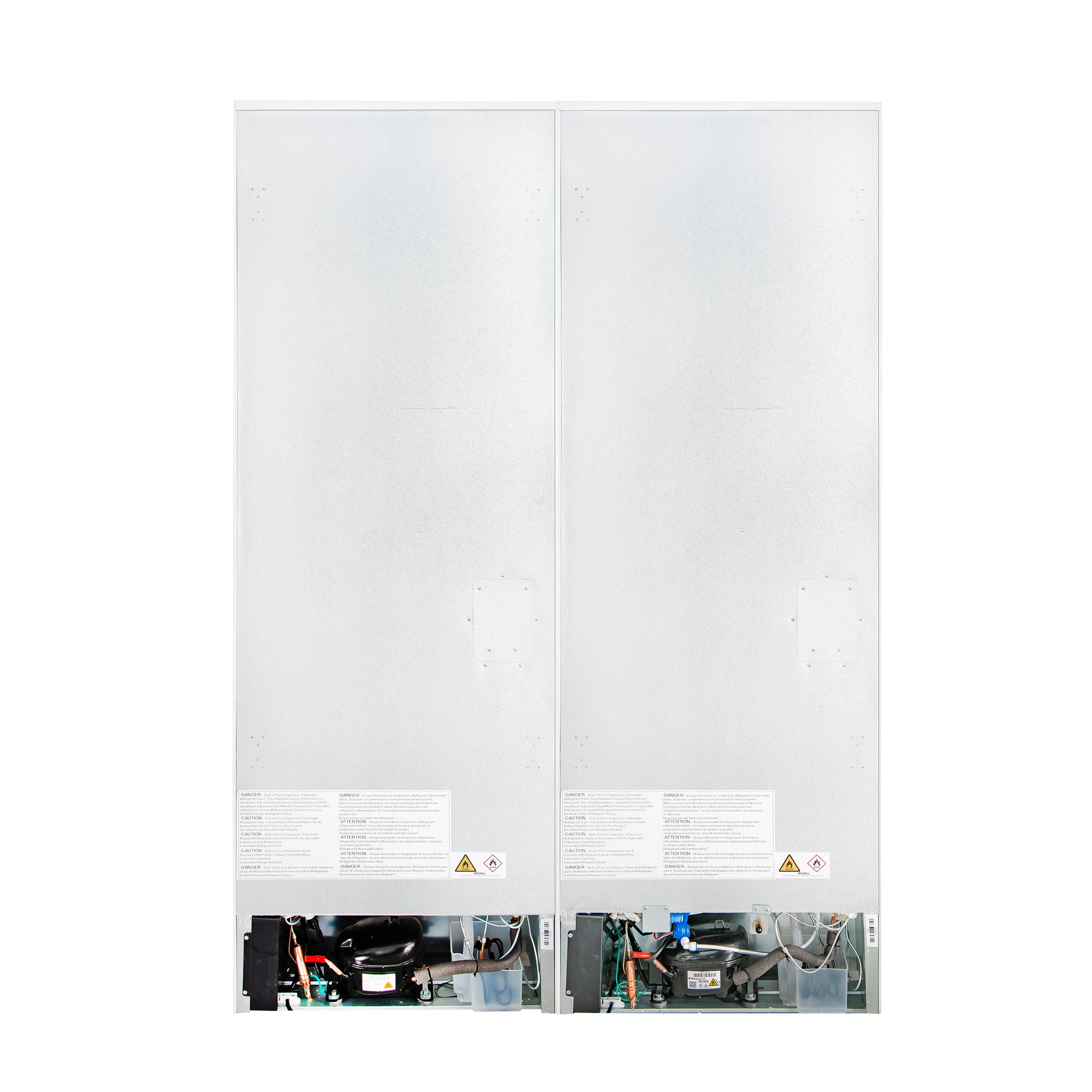 Custodia 48" Bottom Freezer combo, 20.6 cf., Ice Maker, Total No frost, , Antique Brass handles FFFFD176648WHT