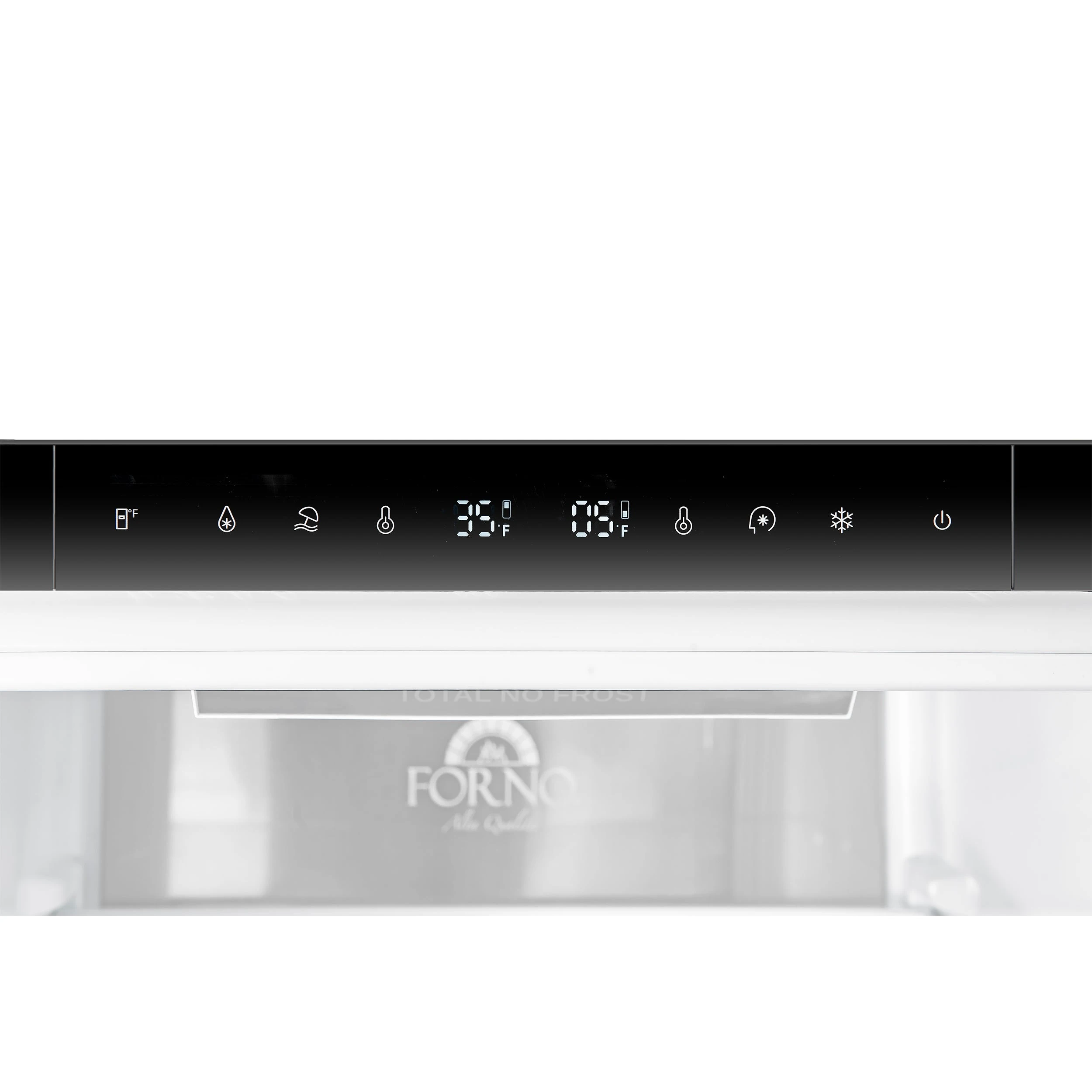 Custodia 48" Bottom Freezer combo, 20.6 cf., Ice Maker, Total No frost, , Antique Brass handles FFFFD176648WHT