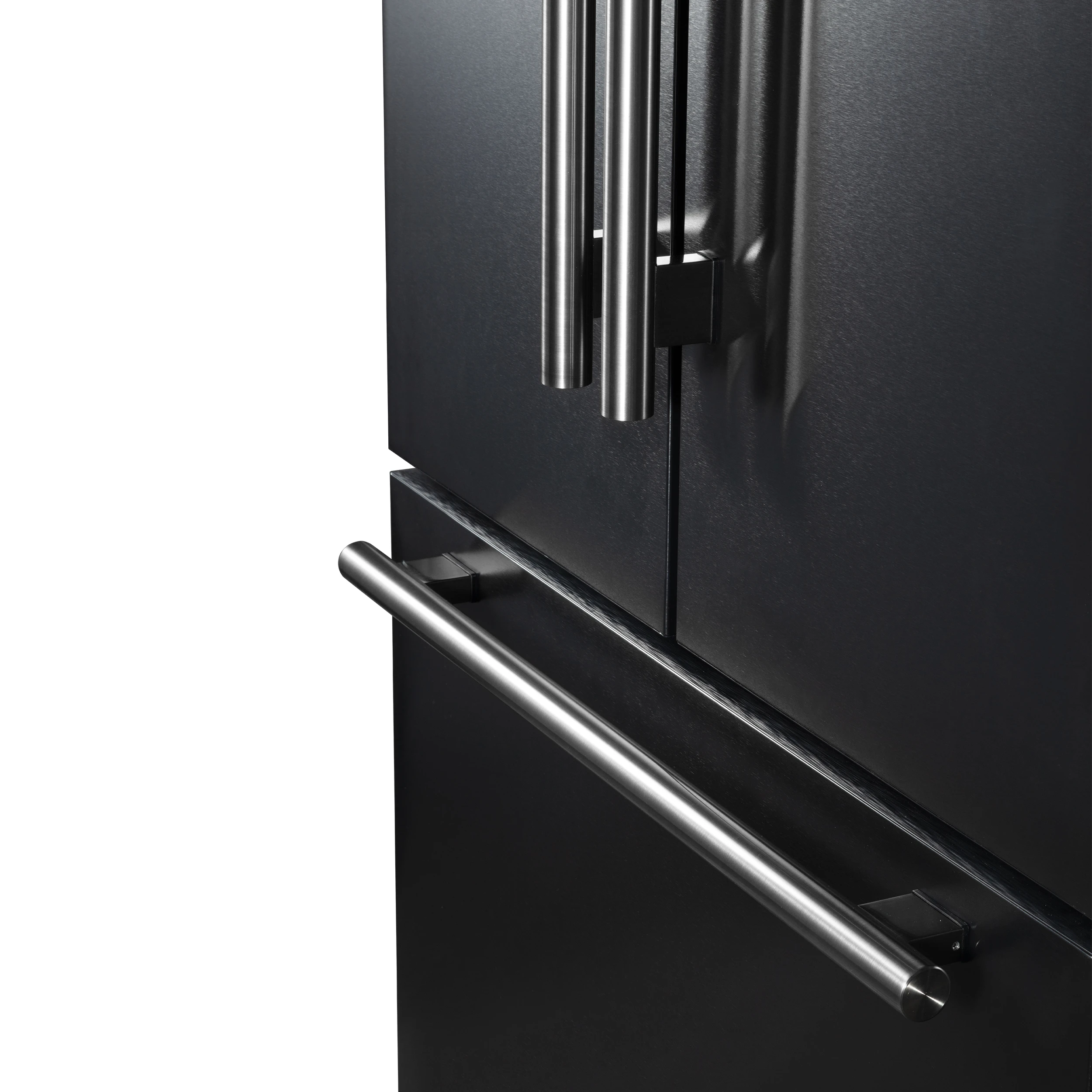 Rivello 36 Inch French Door Refrigerator in with Antique Brass, Internal Water Dispenser, Filtered Ice, Adjustable Shelves, Energy Star Certified FFFFD178336BLK