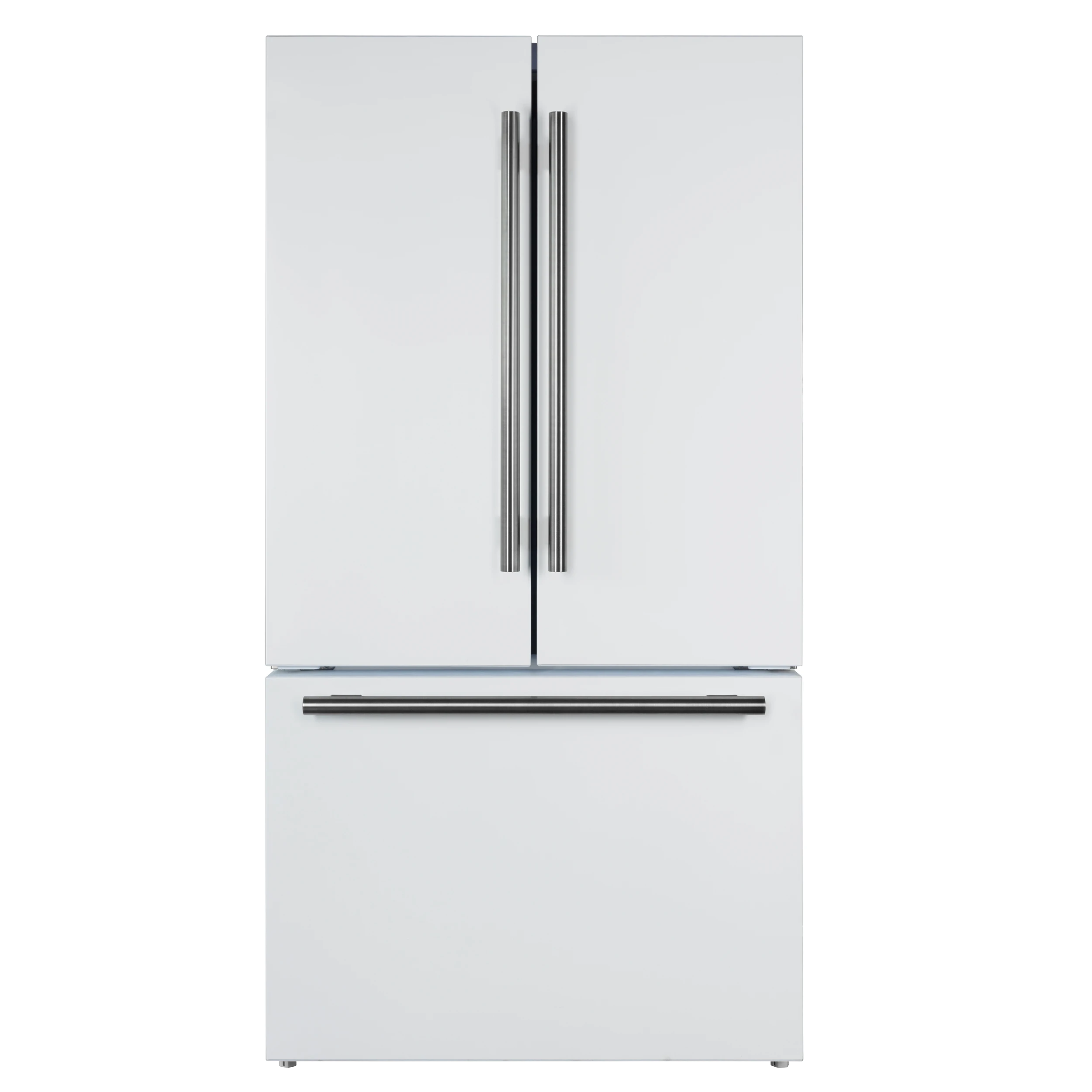 Rivello 36 Inch French Door Refrigerator in with Antique Brass, Internal Water Dispenser, Filtered Ice, Adjustable Shelves, Energy Star Certified FFFFD178336WHT