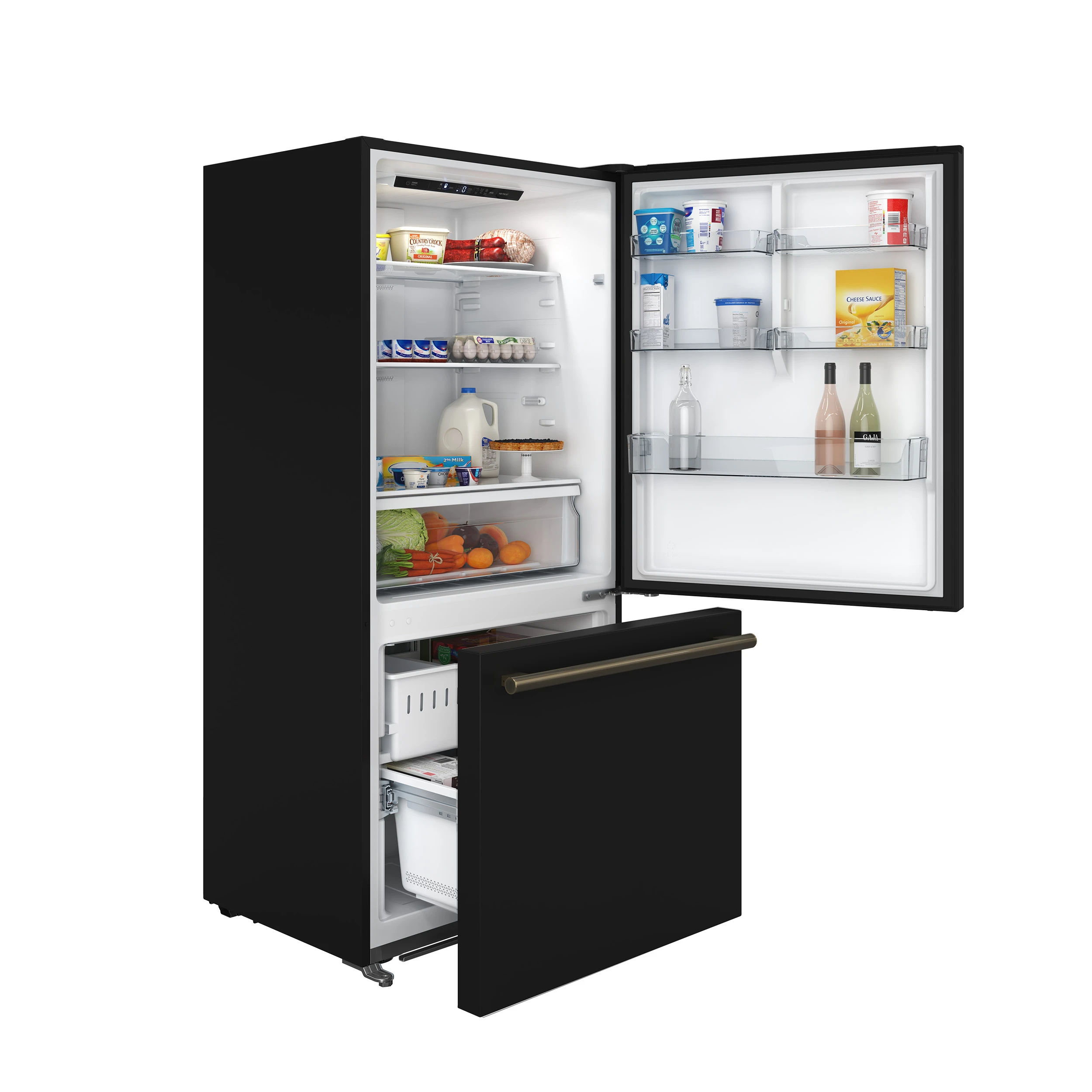 Milano Espresso 31-Inch Bottom Freezer Refrigerator, , 17.2 cu.ft Capacity, Energy Efficient FFFFD178531BLK