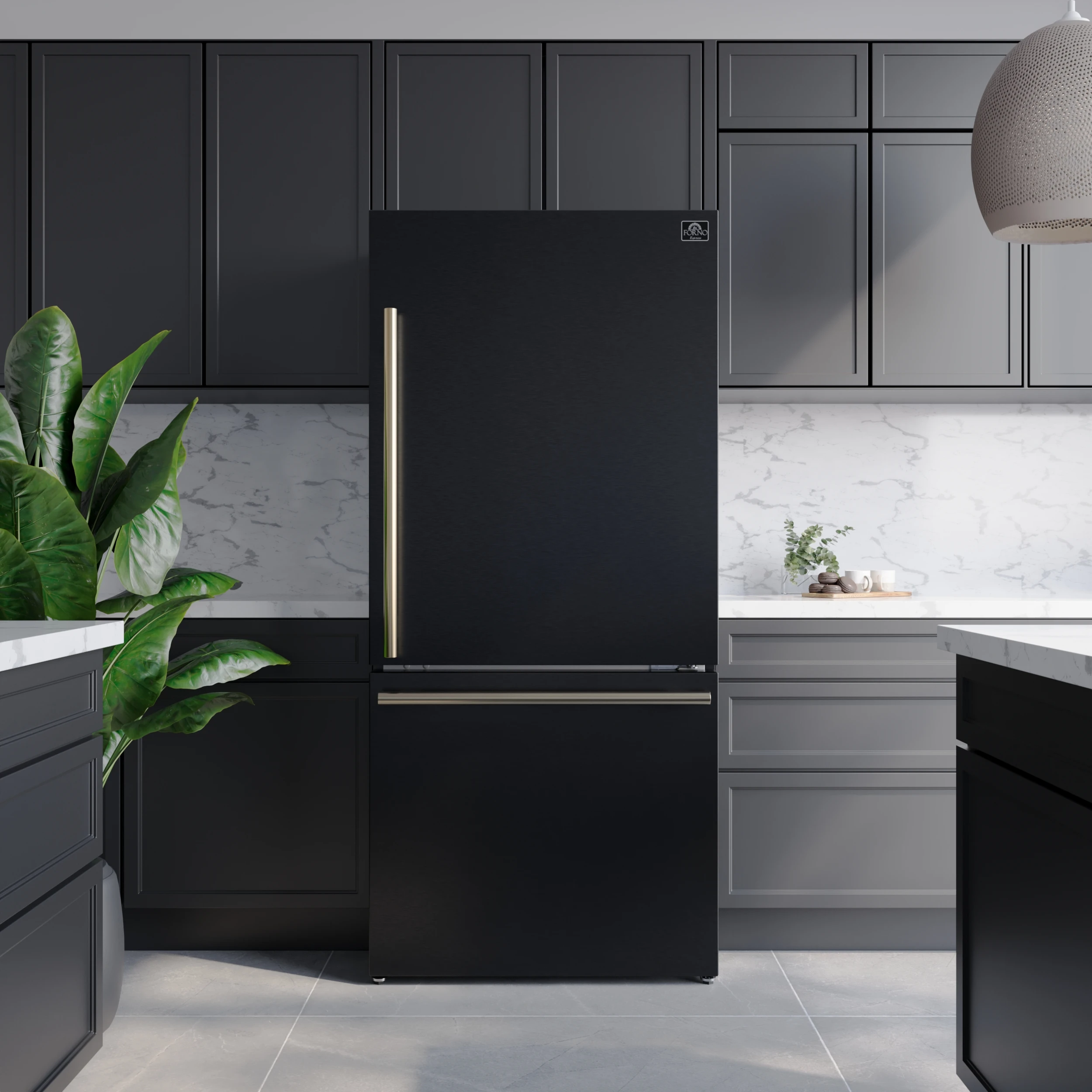 Milano Espresso 31-Inch Bottom Freezer Refrigerator, , 17.2 cu.ft Capacity, Energy Efficient FFFFD178531BLK