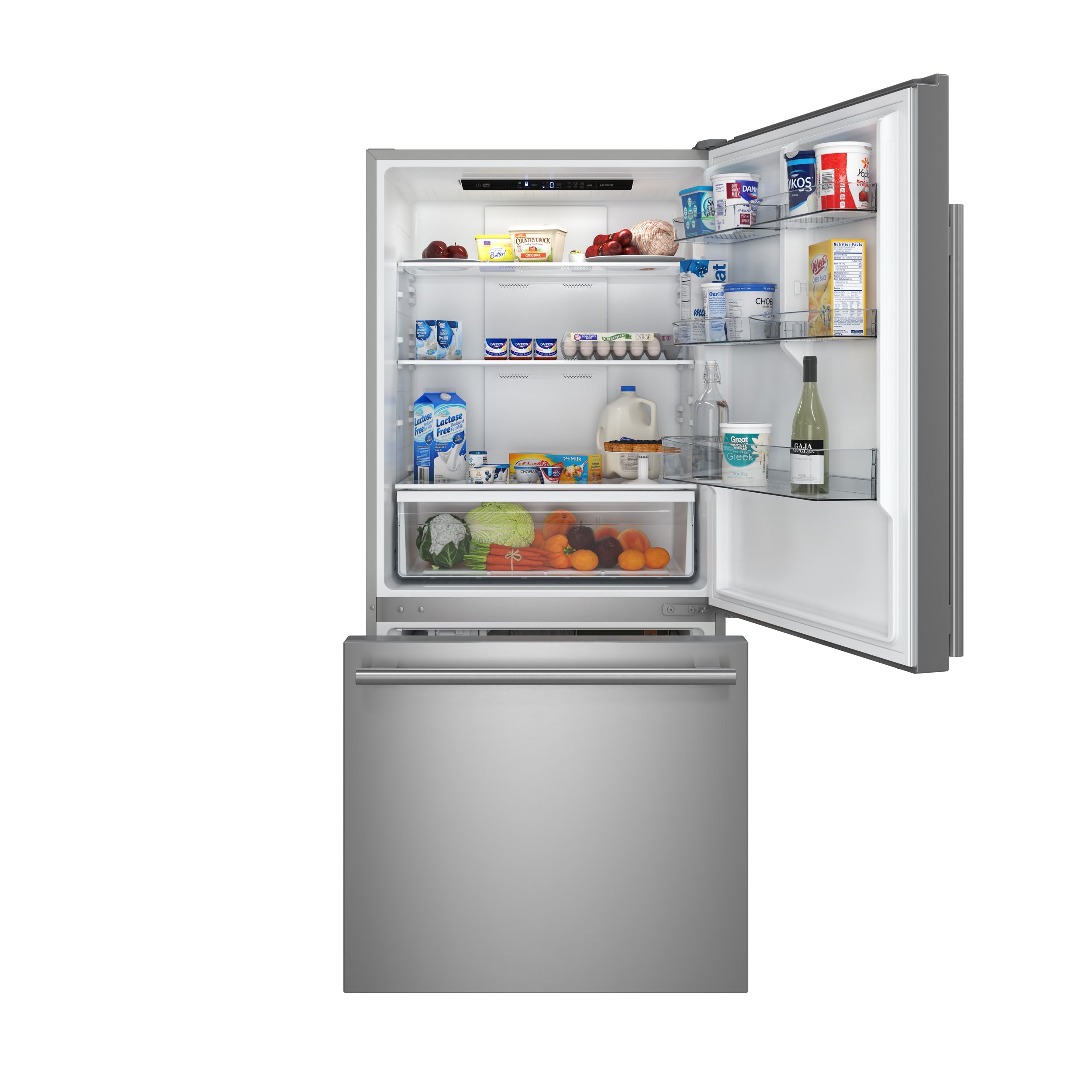 Milano Espresso 31-Inch Bottom Freezer Refrigerator, , 17.2 cu.ft Capacity, Right Swing Door, Energy Efficient view 12