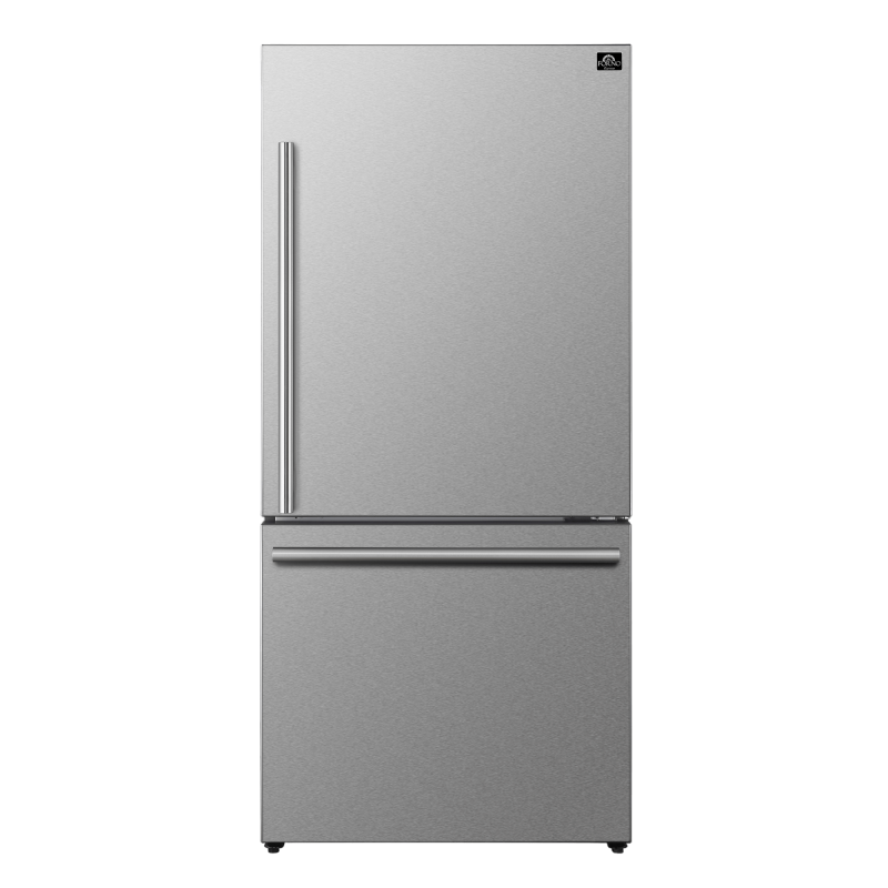 Forno 31″ Milano Espresso Bottom Freezer Right Swing Door Refrigerator in , 17.2 cu. ft. Stainless FFFFD178531S Picture 1