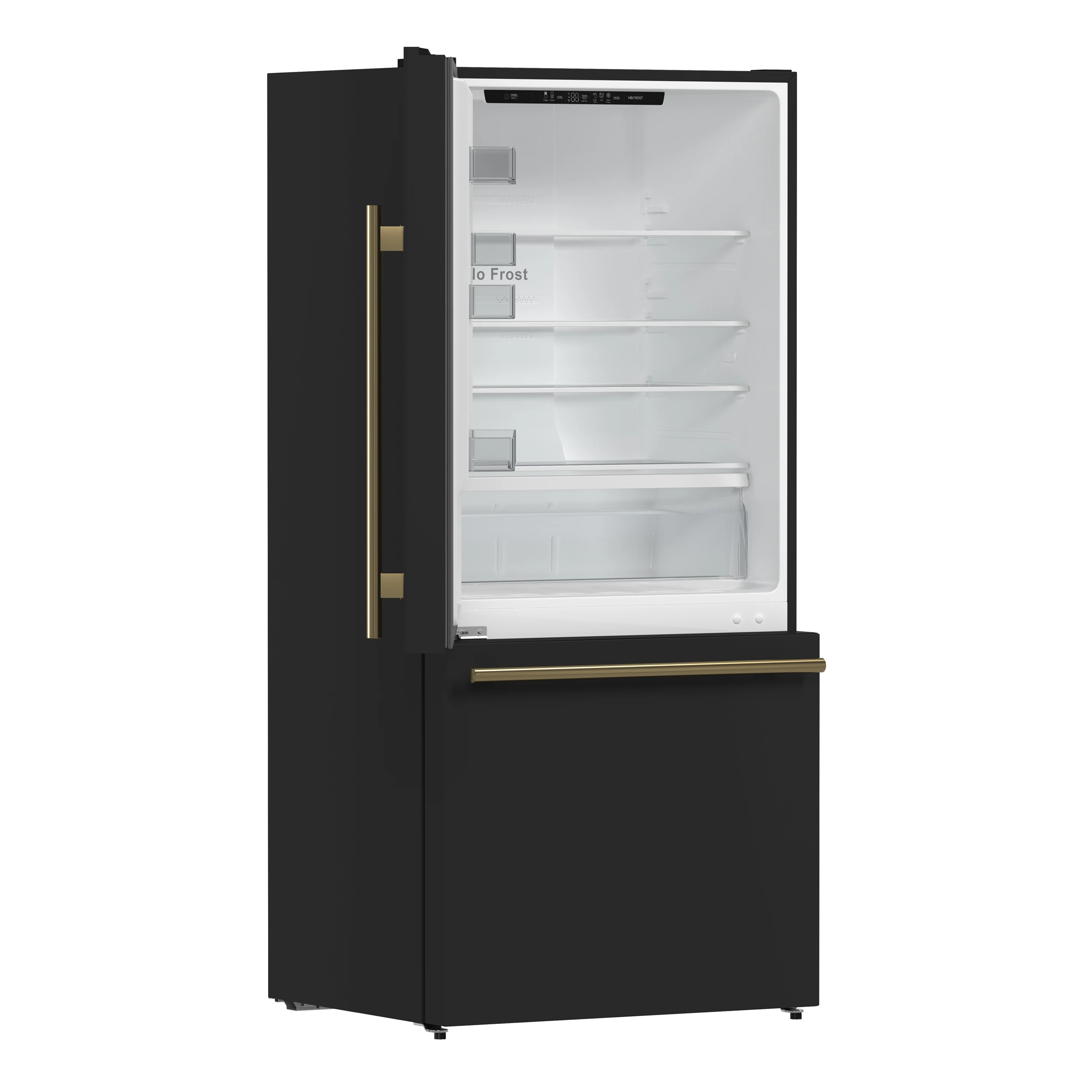 Milano Espresso 31-Inch Bottom Freezer Refrigerator, 17.2 Cu. Ft., Energy-Efficient, No Frost, Built-In Ice Maker FFFFD178631BLK