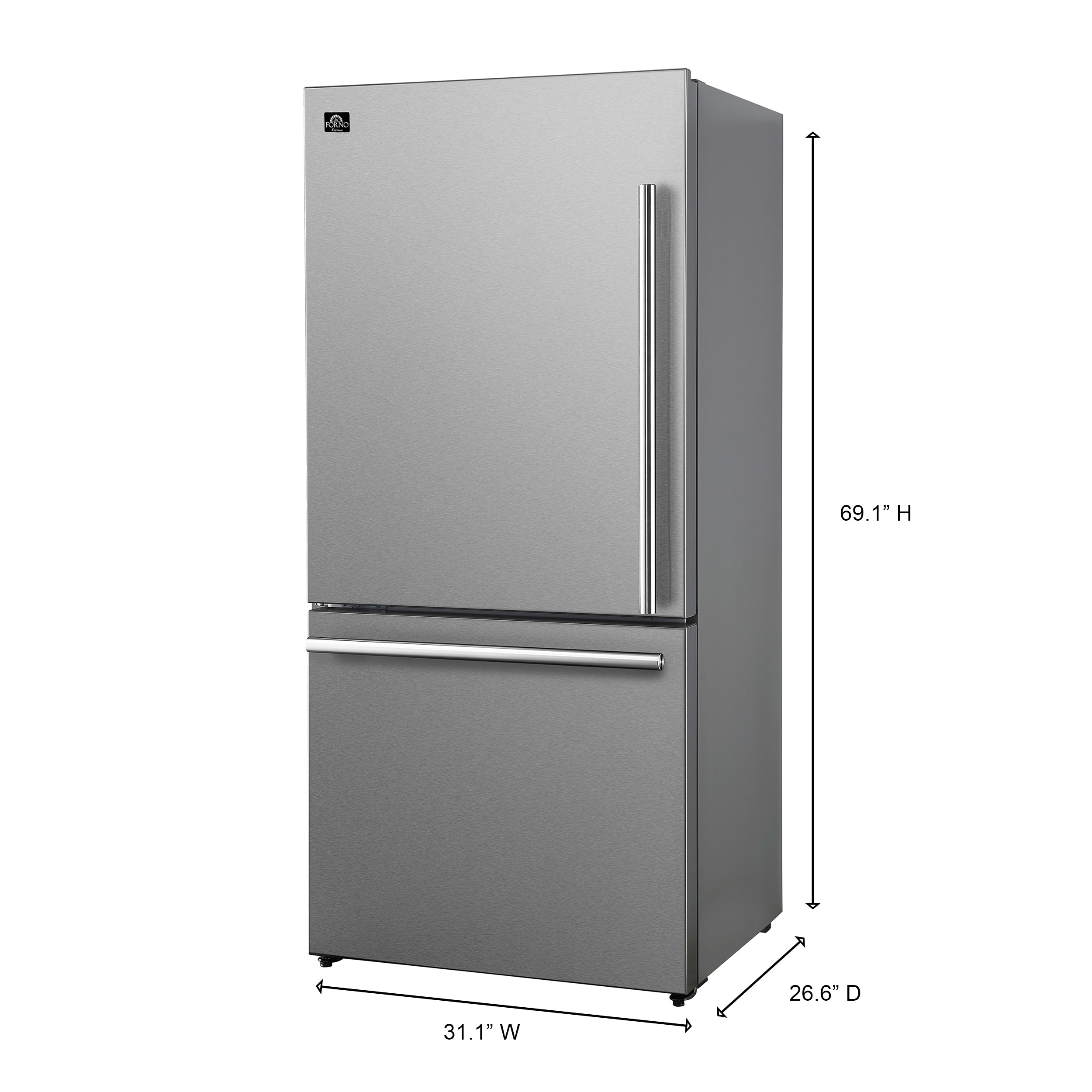 Milano Espresso 31-Inch Bottom Freezer Refrigerator, 17.2 cu.ft., Built-In Ice Maker, ENERGY STAR view 15