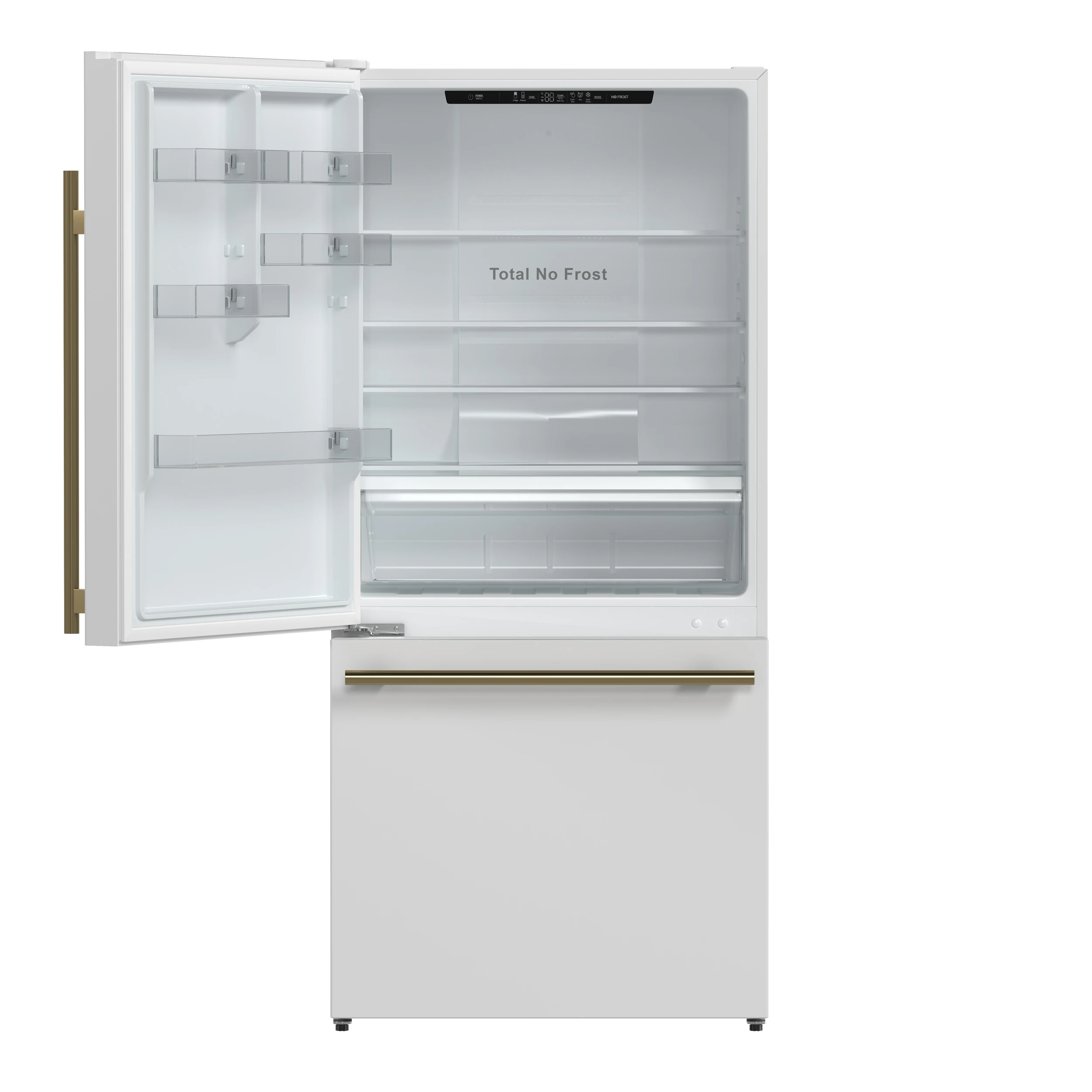 Milano Espresso 31-Inch Bottom Freezer Refrigerator, 17.2 Cu. Ft., Energy-Efficient, No Frost, Built-In Ice Maker FFFFD178631WHT