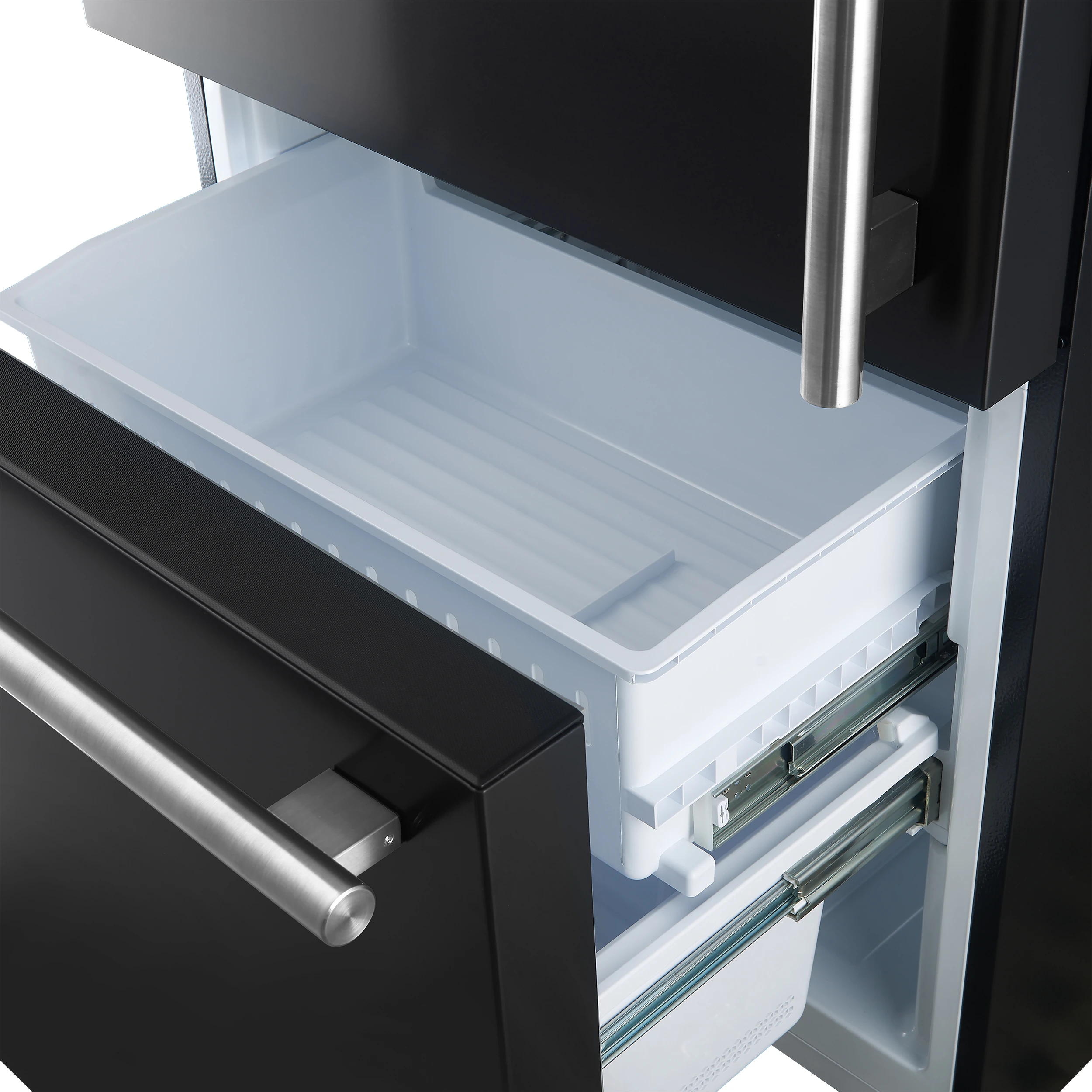 Milano 2-Piece 62-Inch Freestanding Dual Bottom Freezer Refrigerator in Black – 34.4 cu.ft, Touch Control, Ice Maker FFFFD178760BLK