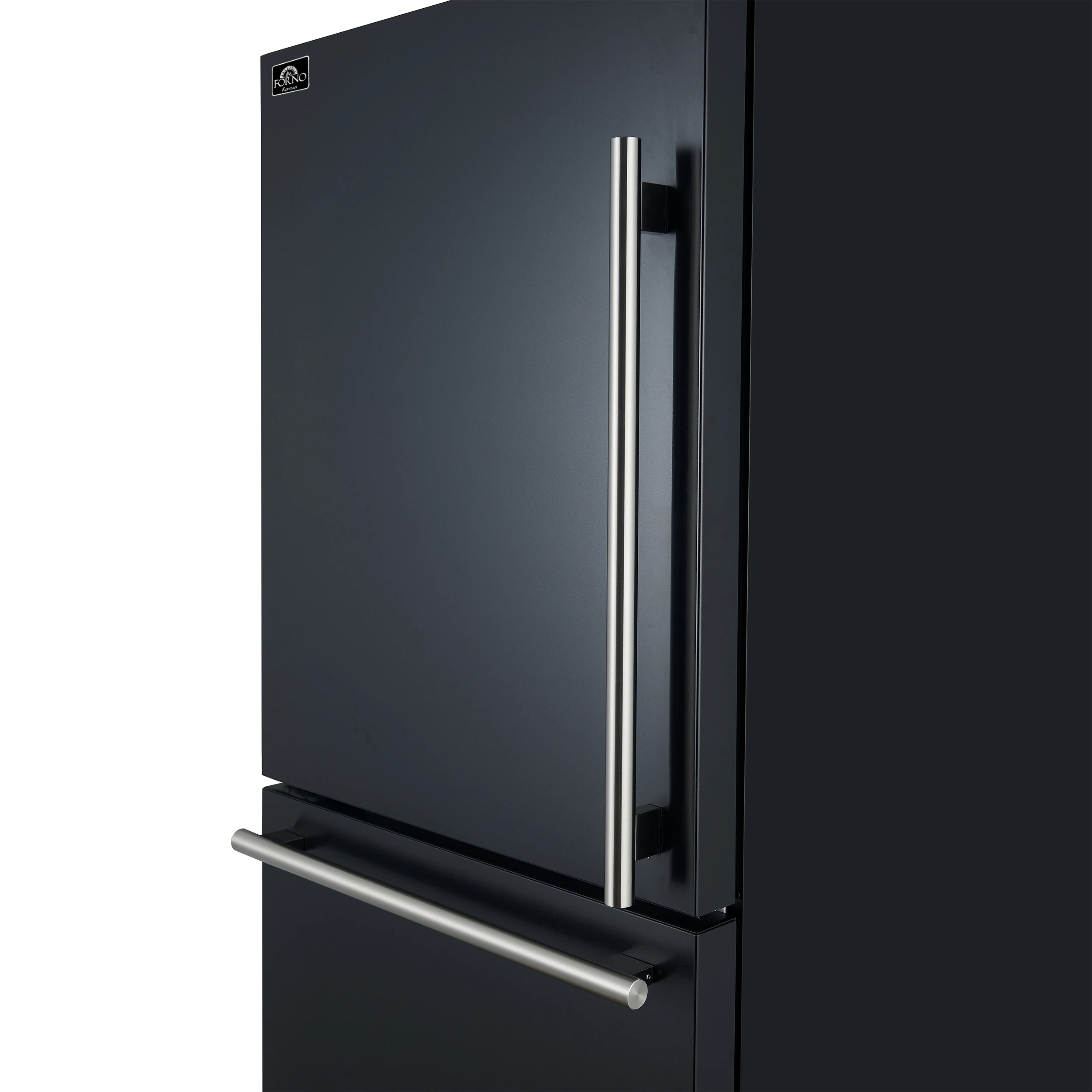 Milano 2-Piece 62-Inch Freestanding Dual Bottom Freezer Refrigerator in Black – 34.4 cu.ft, Touch Control, Ice Maker FFFFD178760BLK