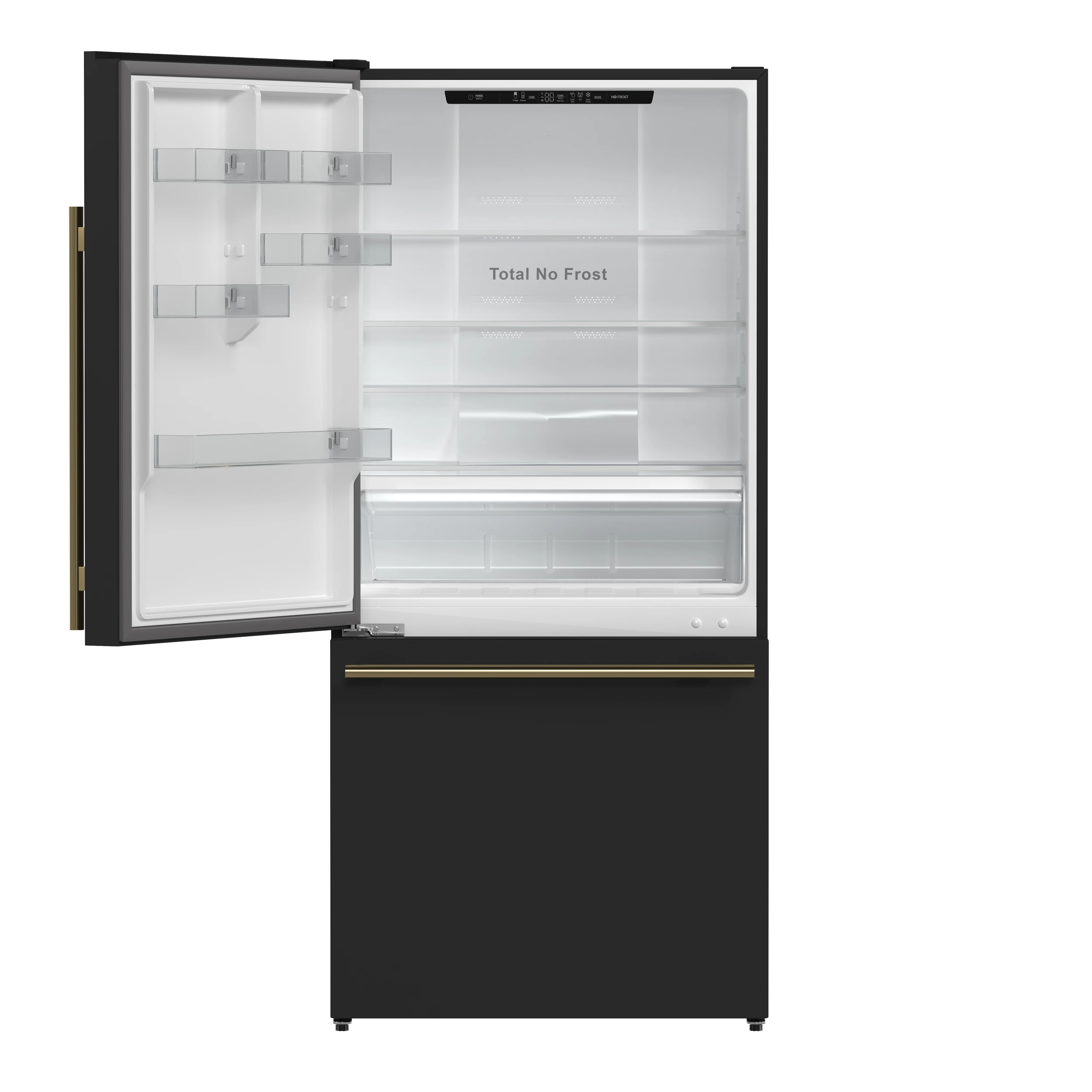 Milano 2-Piece 62-Inch Freestanding Dual Bottom Freezer Refrigerator in Black – 34.4 cu.ft, Touch Control, Ice Maker FFFFD178760BLK