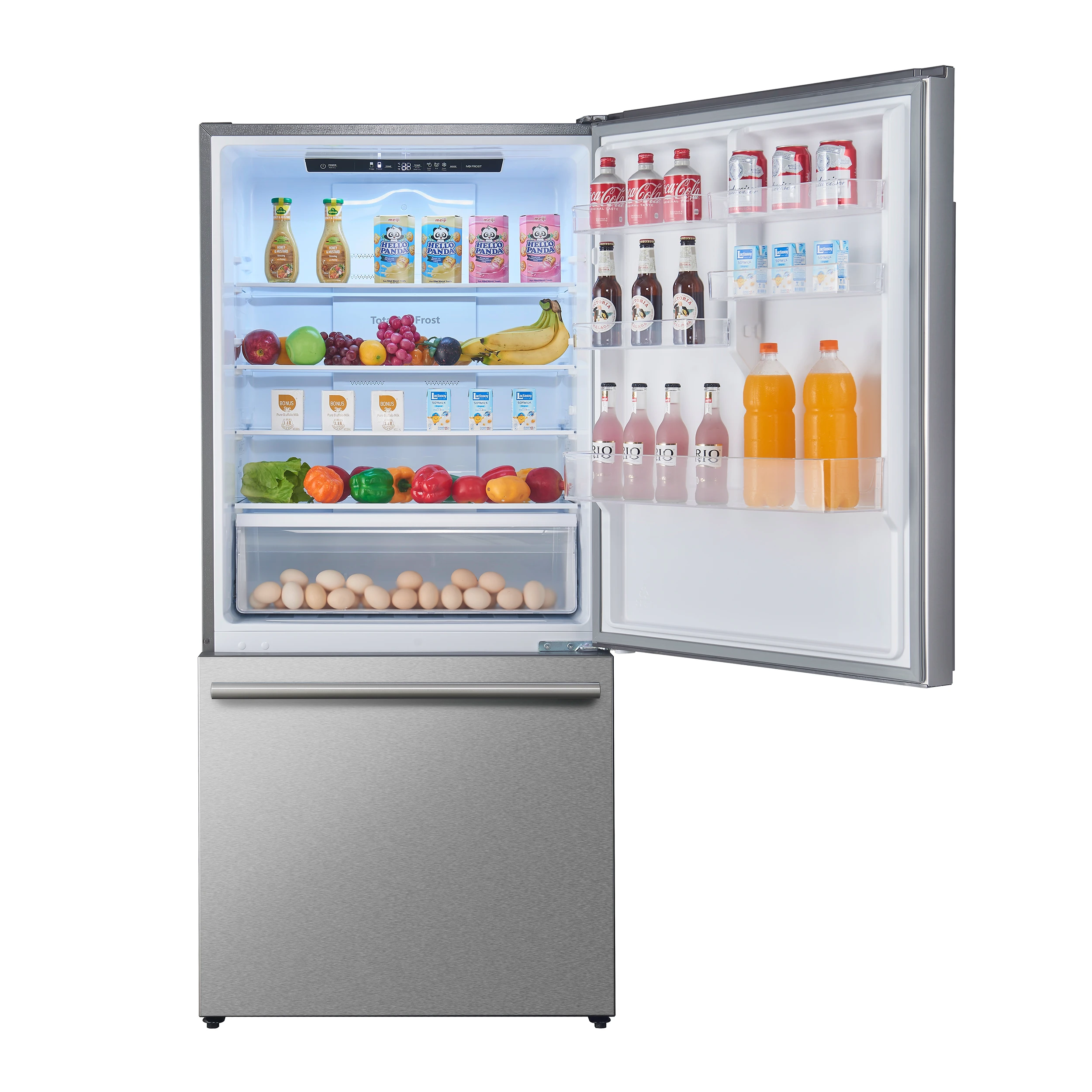 Milano 2-Piece 62-Inch Freestanding Dual Bottom Freezer Refrigerator, Stainless Steel – 34.4 cu.ft, Touch Control, Ice Maker FFFFD178760S