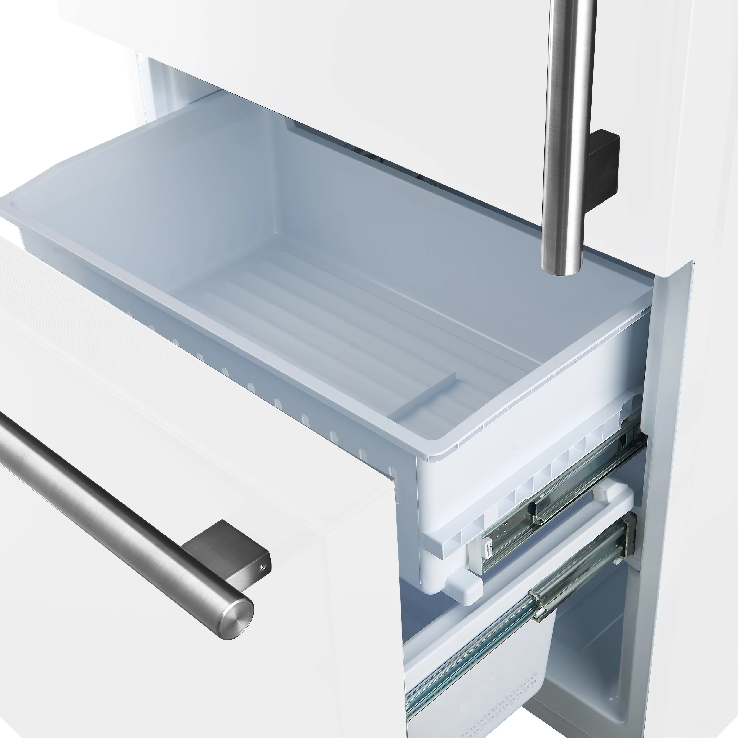 Milano 2-Piece 62-Inch Freestanding Dual Bottom Freezer Refrigerator, White – 34.4 cu.ft, Touch Control, Ice Maker FFFFD178760WHT