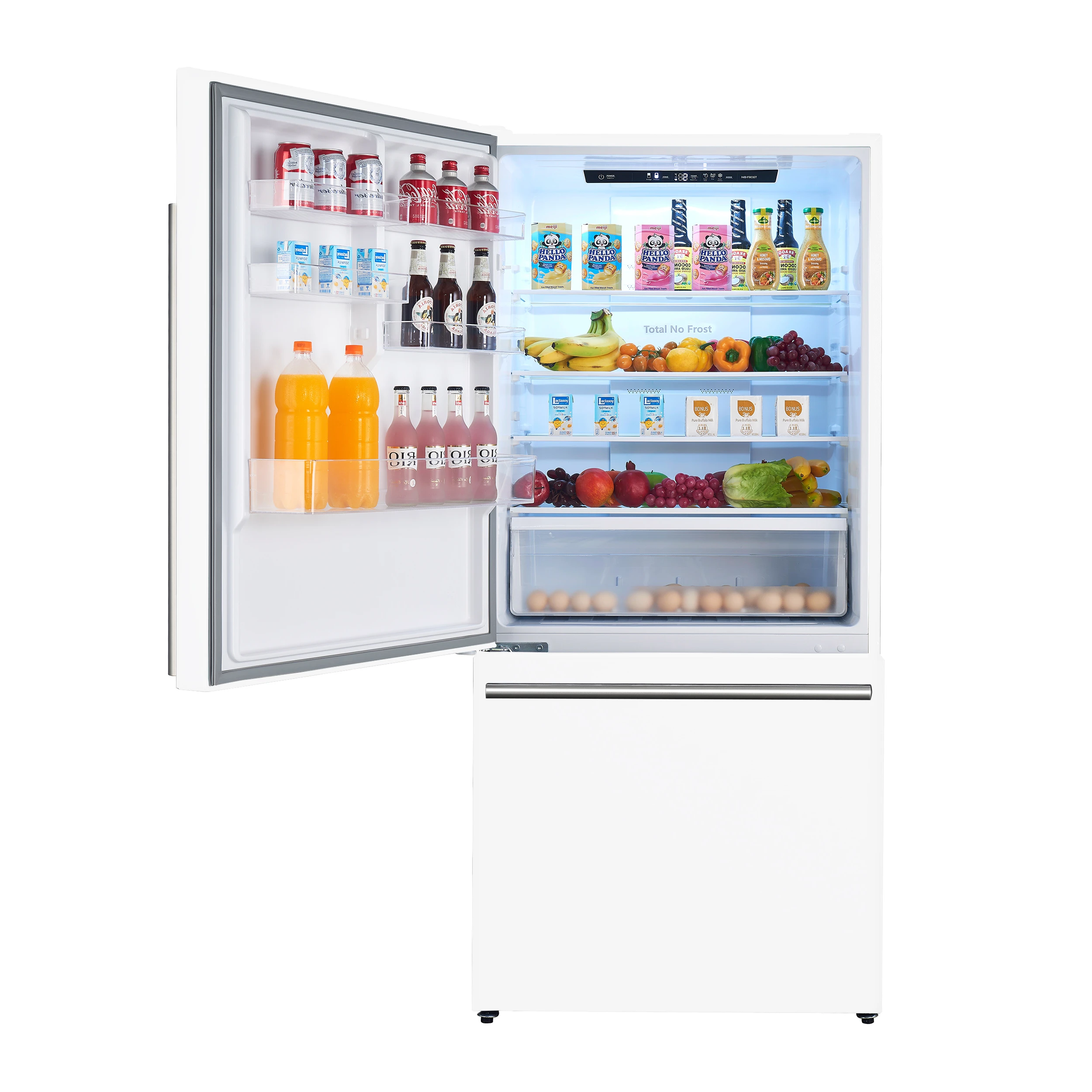 Milano 2-Piece 62-Inch Freestanding Dual Bottom Freezer Refrigerator, White – 34.4 cu.ft, Touch Control, Ice Maker FFFFD178760WHT