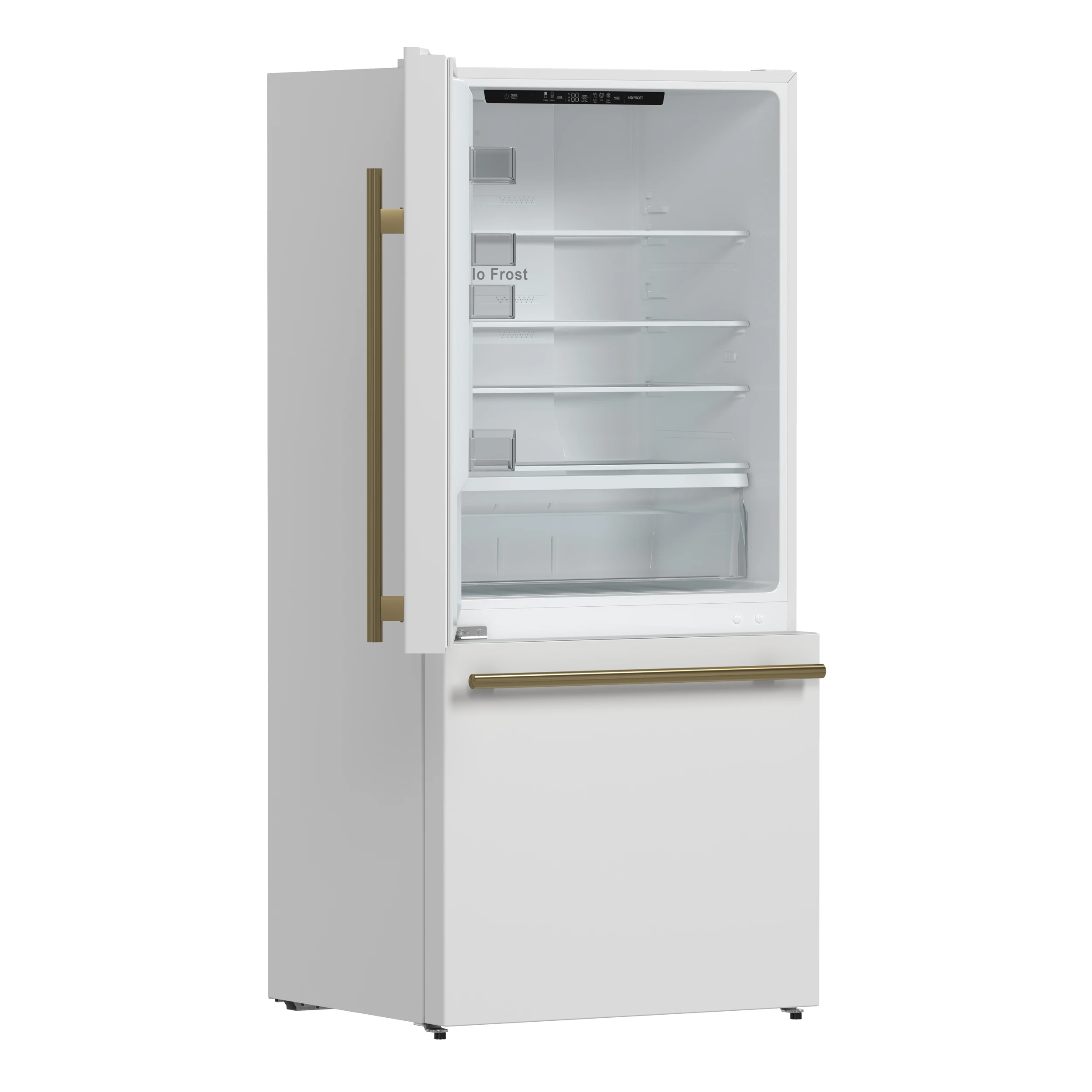 Milano 2-Piece 62-Inch Freestanding Dual Bottom Freezer Refrigerator, White – 34.4 cu.ft, Touch Control, Ice Maker FFFFD178760WHT