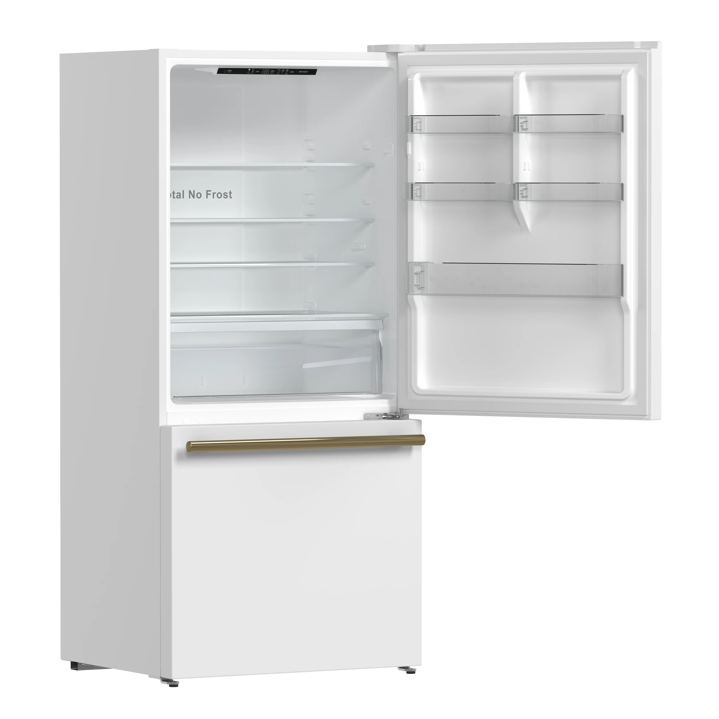 Milano 2-Piece 62-Inch Freestanding Dual Bottom Freezer Refrigerator, White – 34.4 cu.ft, Touch Control, Ice Maker FFFFD178760WHT