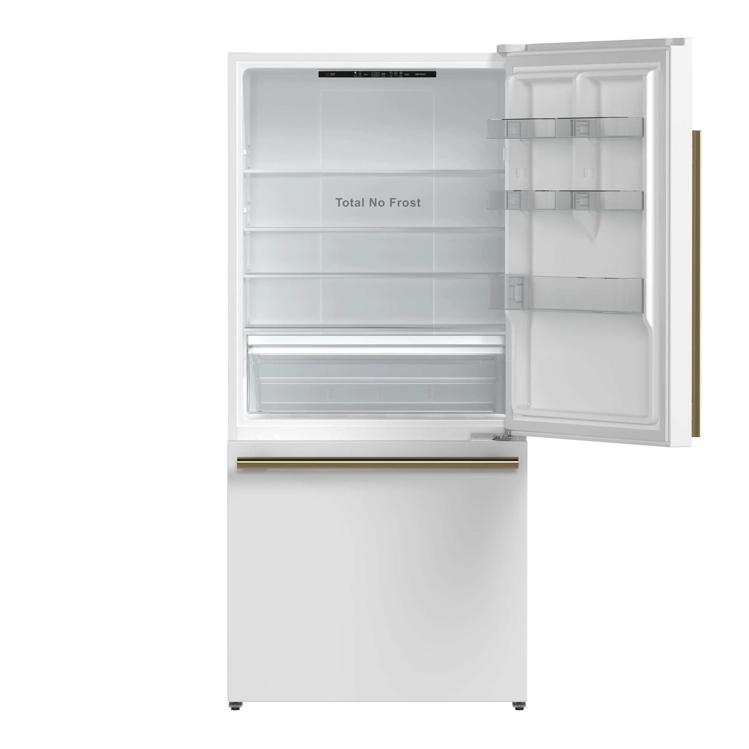 Milano 2-Piece 62-Inch Freestanding Dual Bottom Freezer Refrigerator, White – 34.4 cu.ft, Touch Control, Ice Maker FFFFD178760WHT