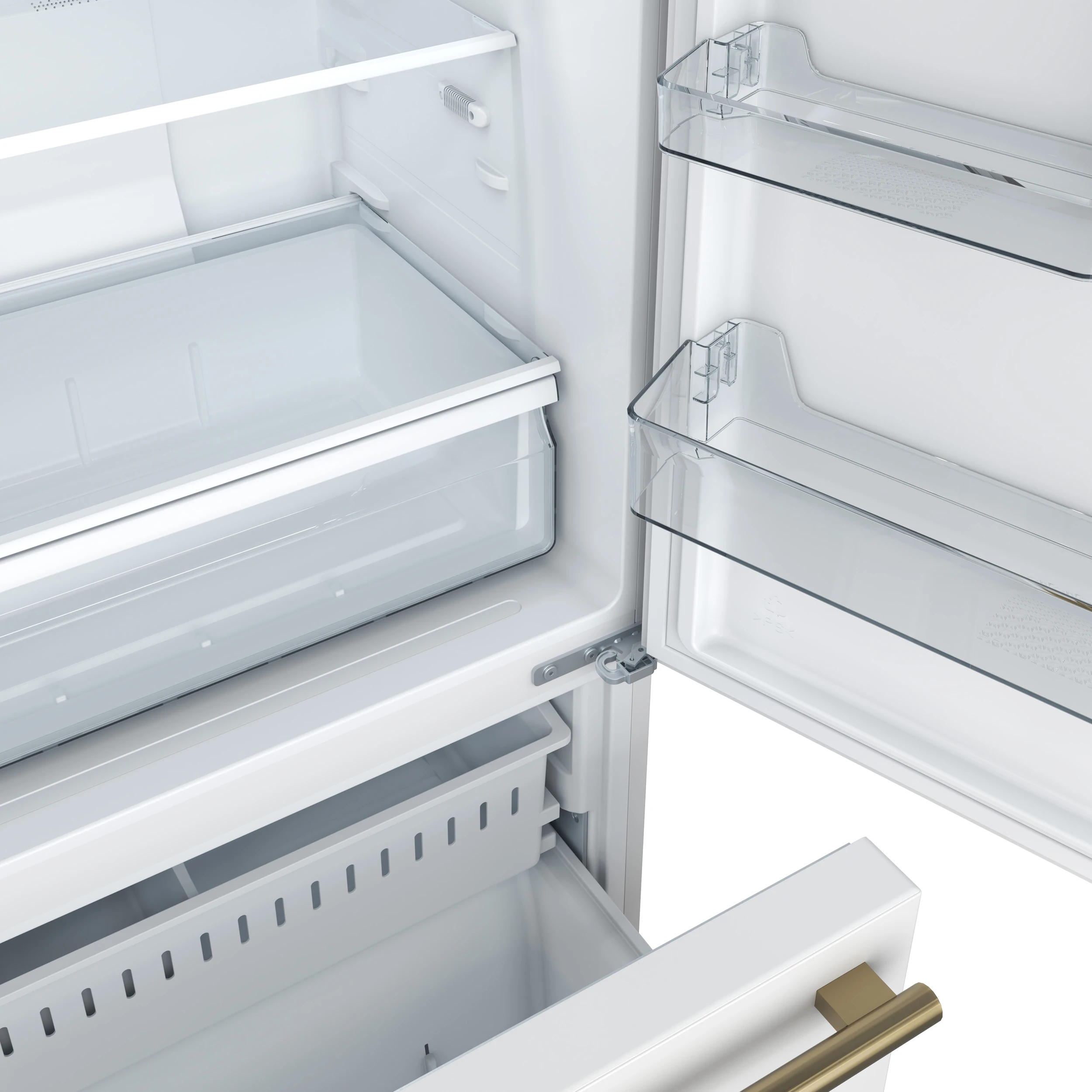 Milano 2-Piece 62-Inch Freestanding Dual Bottom Freezer Refrigerator, White – 34.4 cu.ft, Touch Control, Ice Maker FFFFD178760WHT