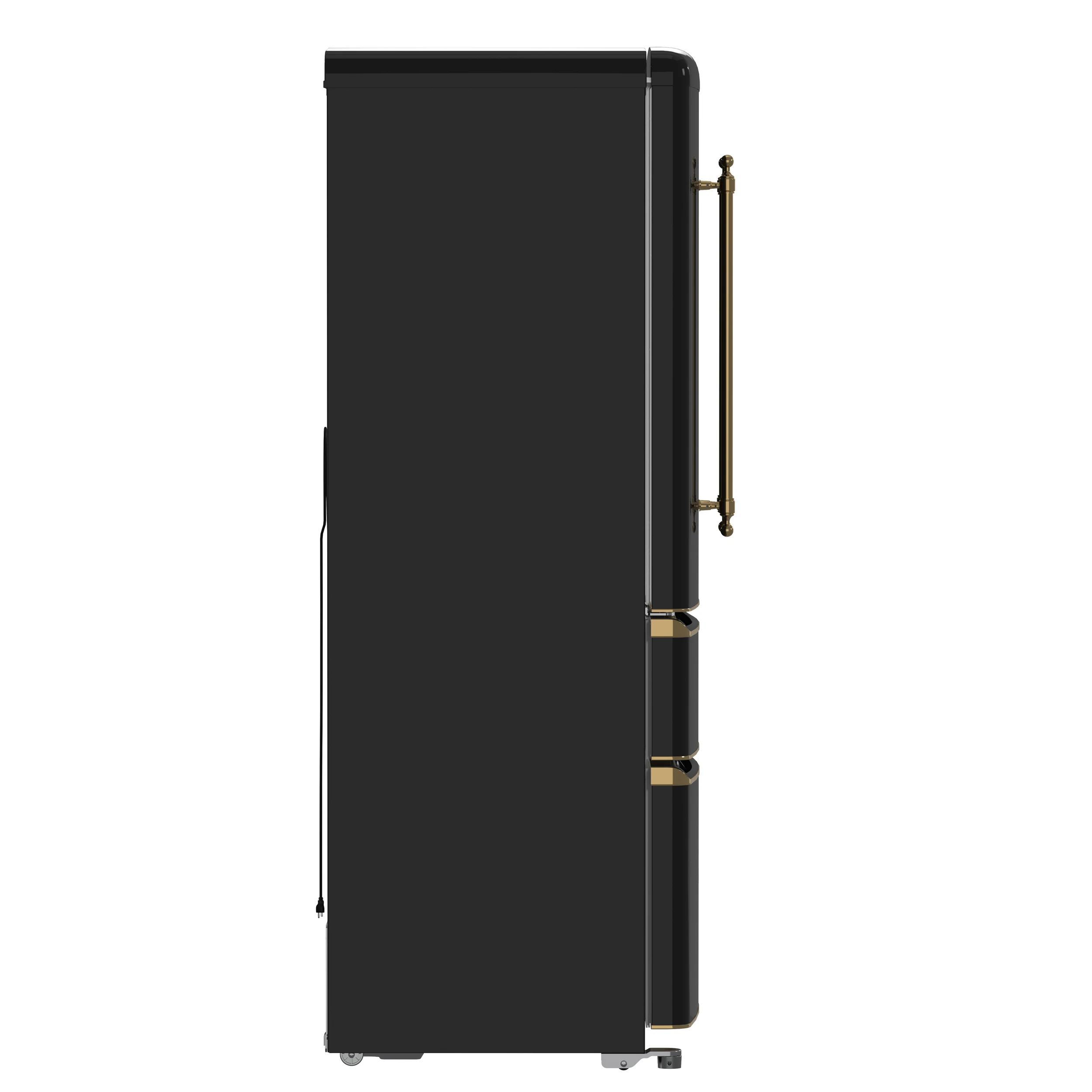 Luigi 33-Inch French Door Refrigerator, 18 cu.ft, Black Finish, Antique Brass Handles, ENERGY STAR Certified FFFFD179133BLK