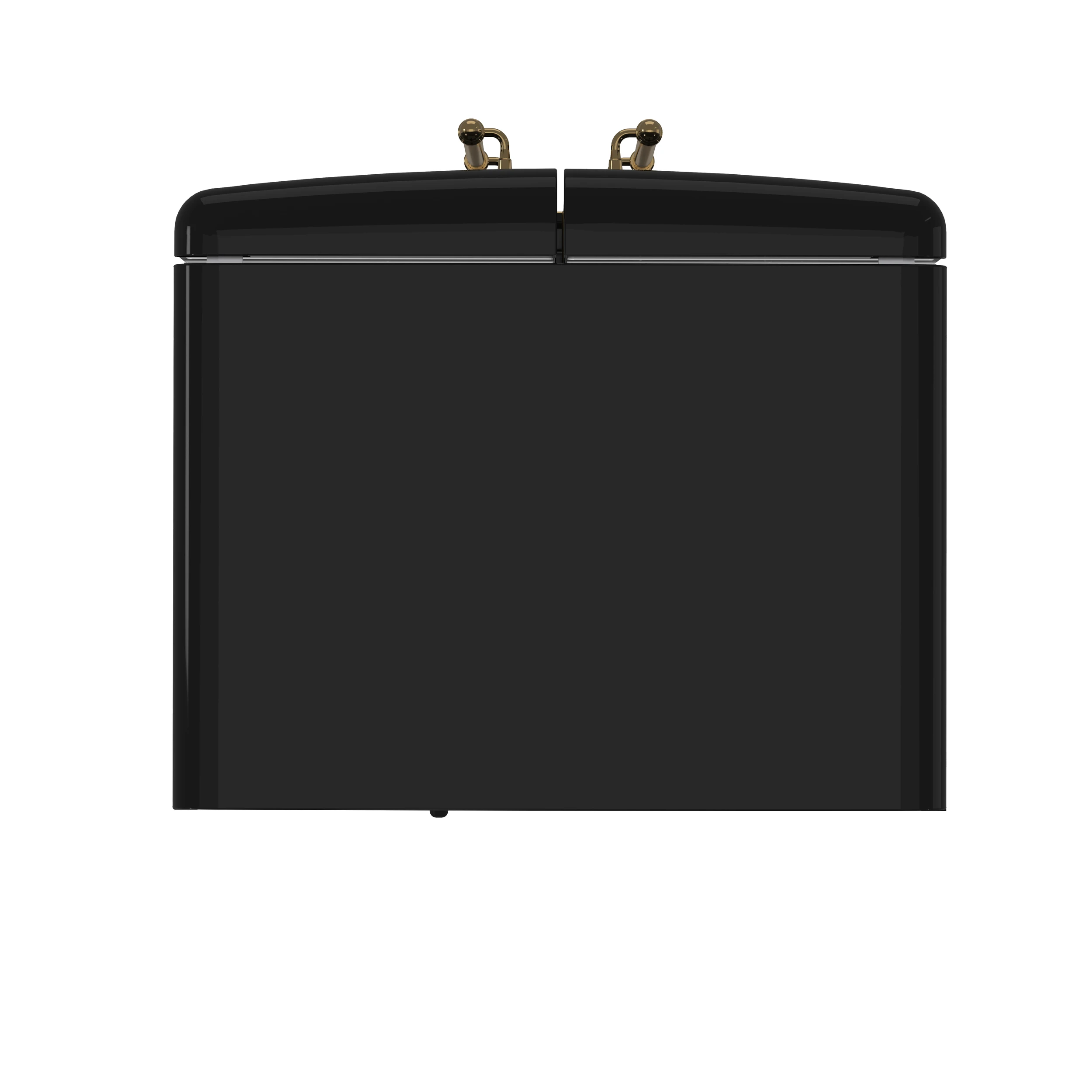 Luigi 33-Inch French Door Refrigerator, 18 cu.ft, Black Finish, Antique Brass Handles, ENERGY STAR Certified FFFFD179133BLK