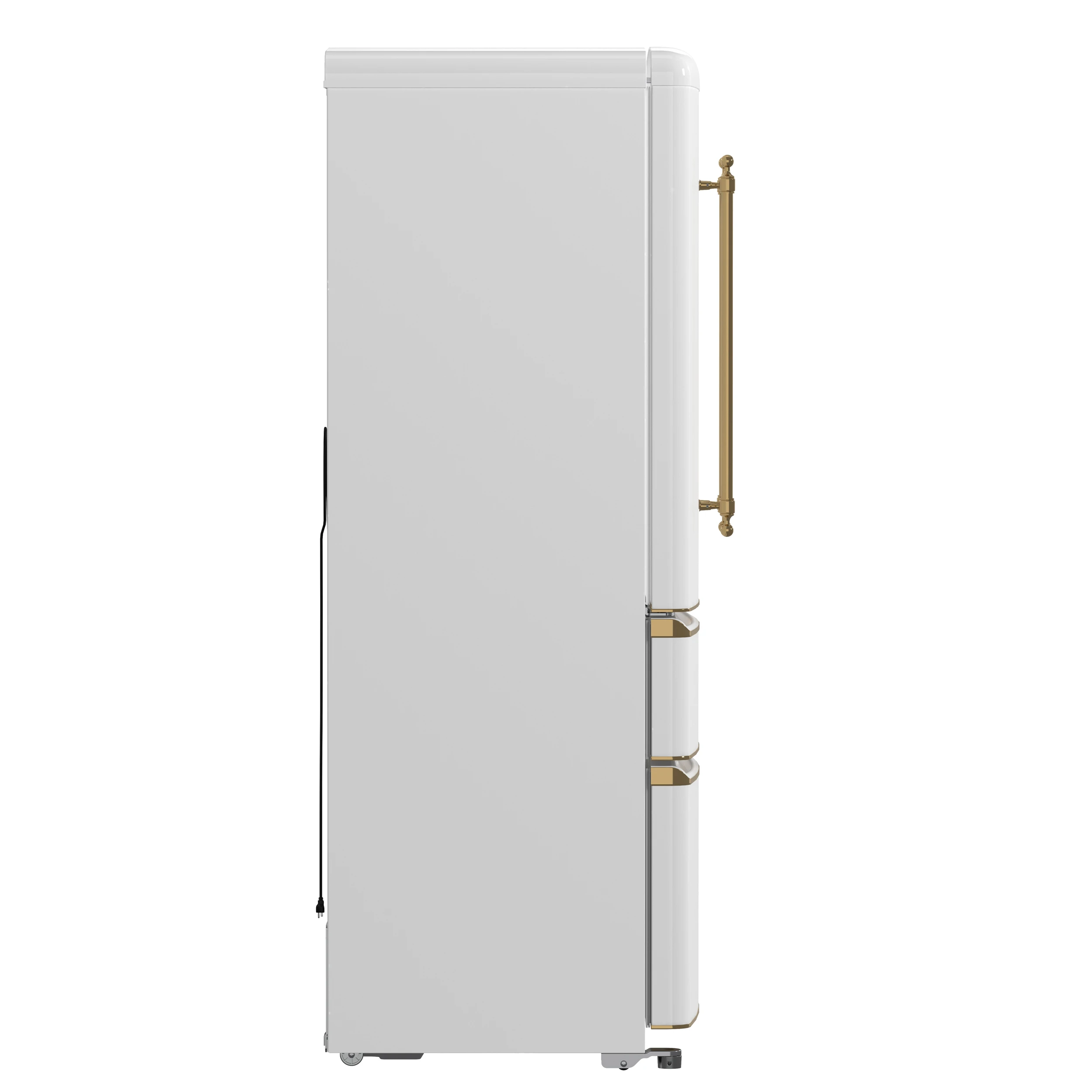 Luigi 33-Inch French Door Refrigerator, 18 cu.ft, Finish, Antique Brass Handles, ENERGY STAR Certified FFFFD179133WHT