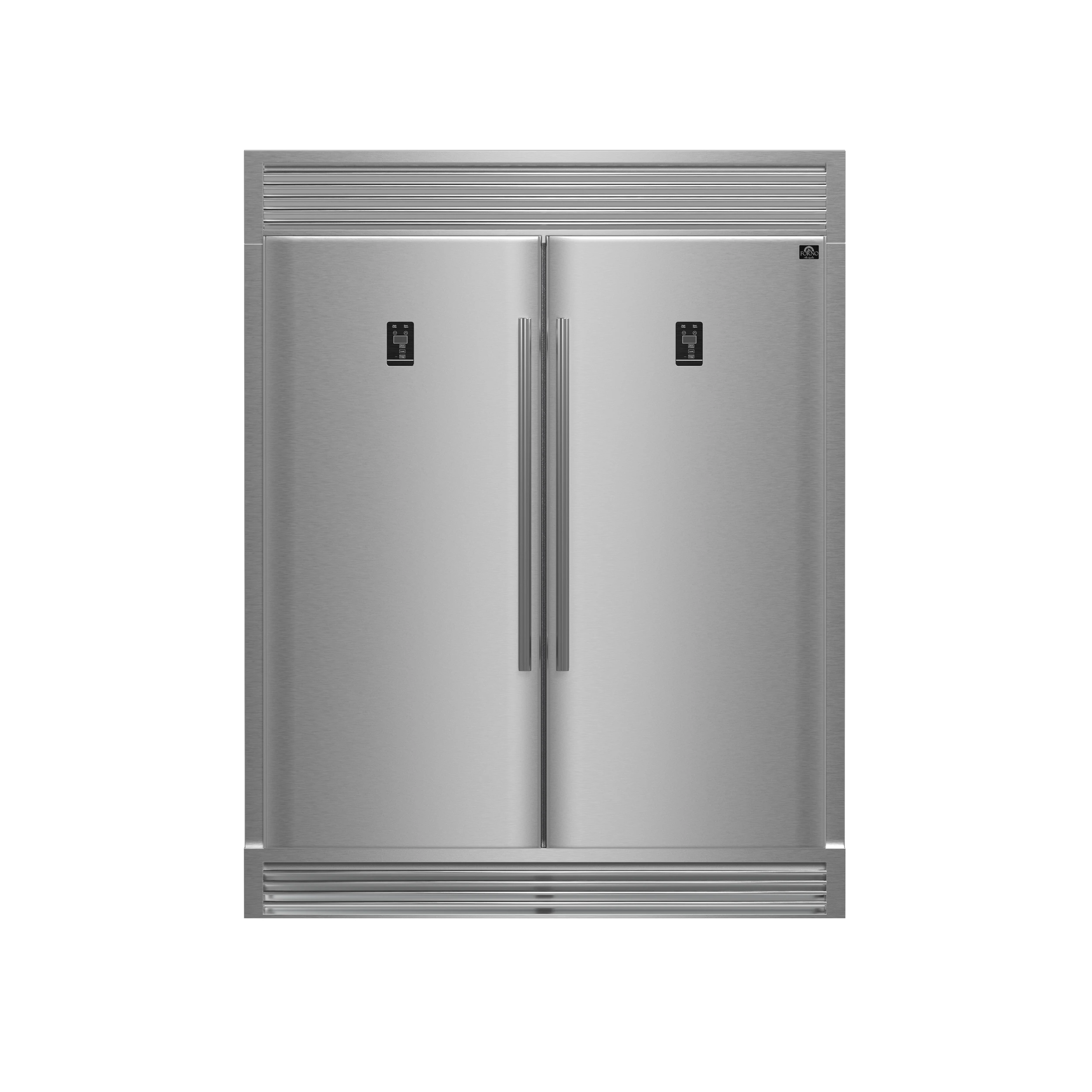 Rizzuto 56-Inch Convertible Refrigerator/Freezer Set, 27.6 cu.ft Total Capacity, Decorative Grill, ENERGY STAR Certified FFFFD193360S